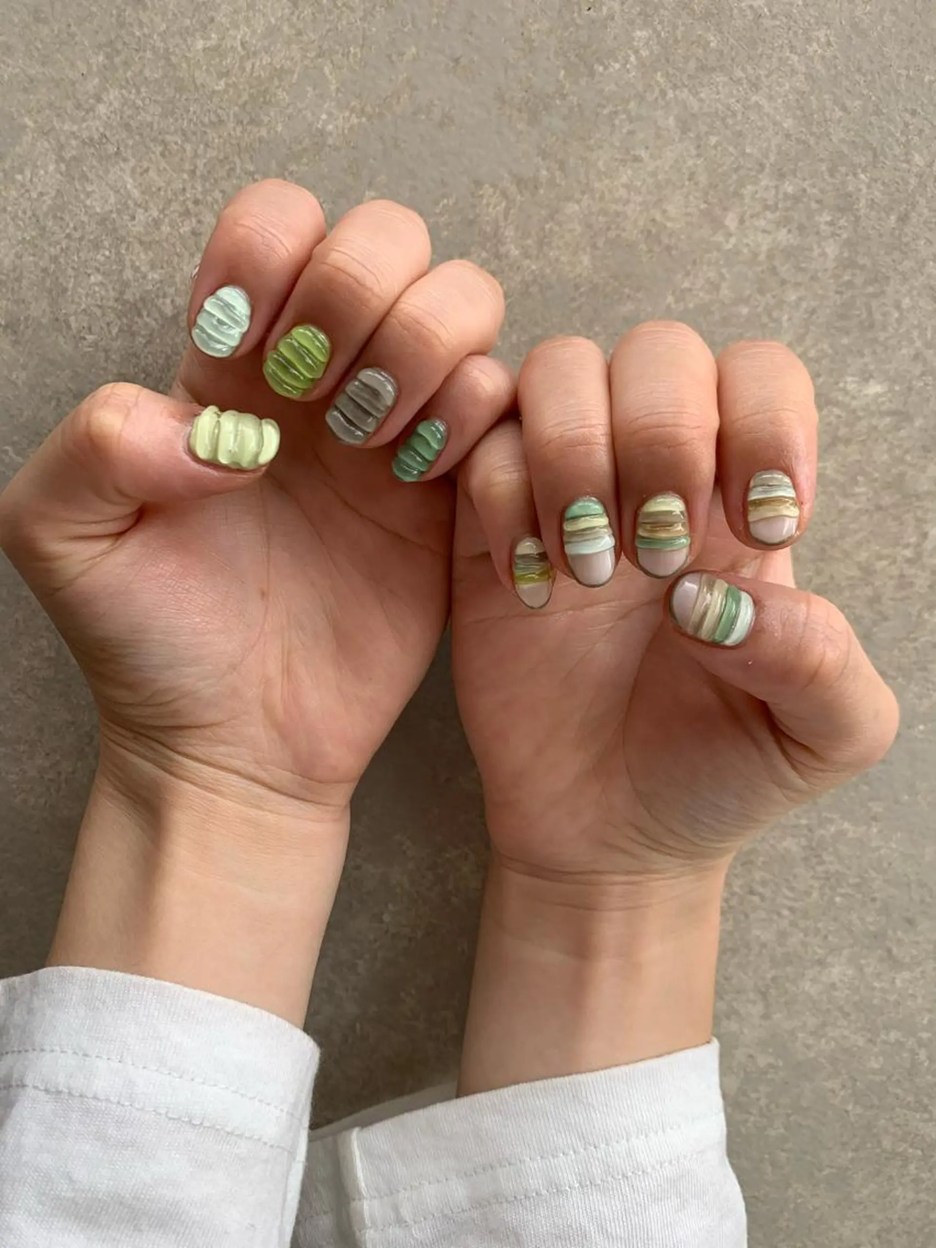 ネイル ハンドネイル 【淡色color/ nail】maikoのネイルデザイン