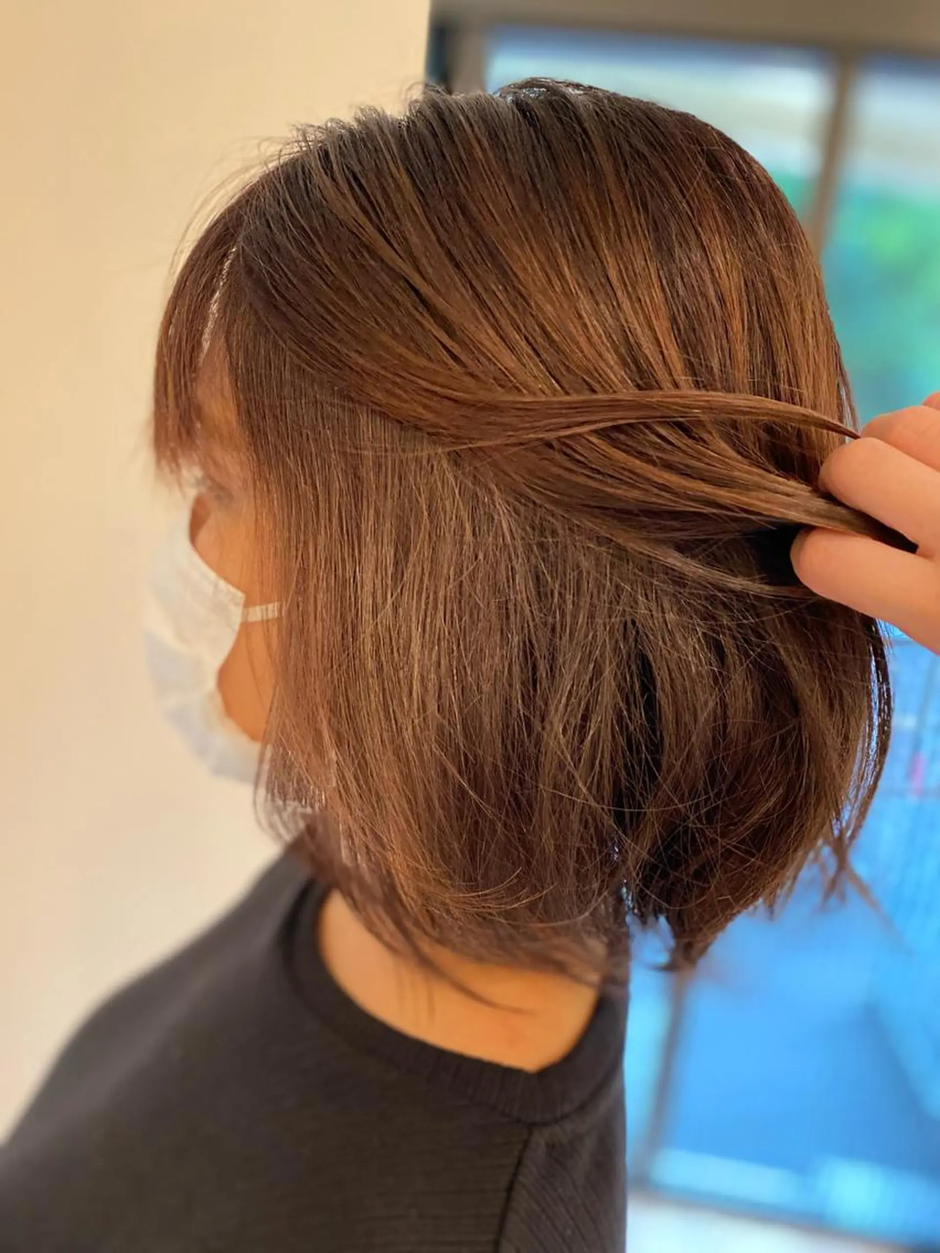 ミディアム ラベンダーベージュ 清水 有紗のヘアスタイル