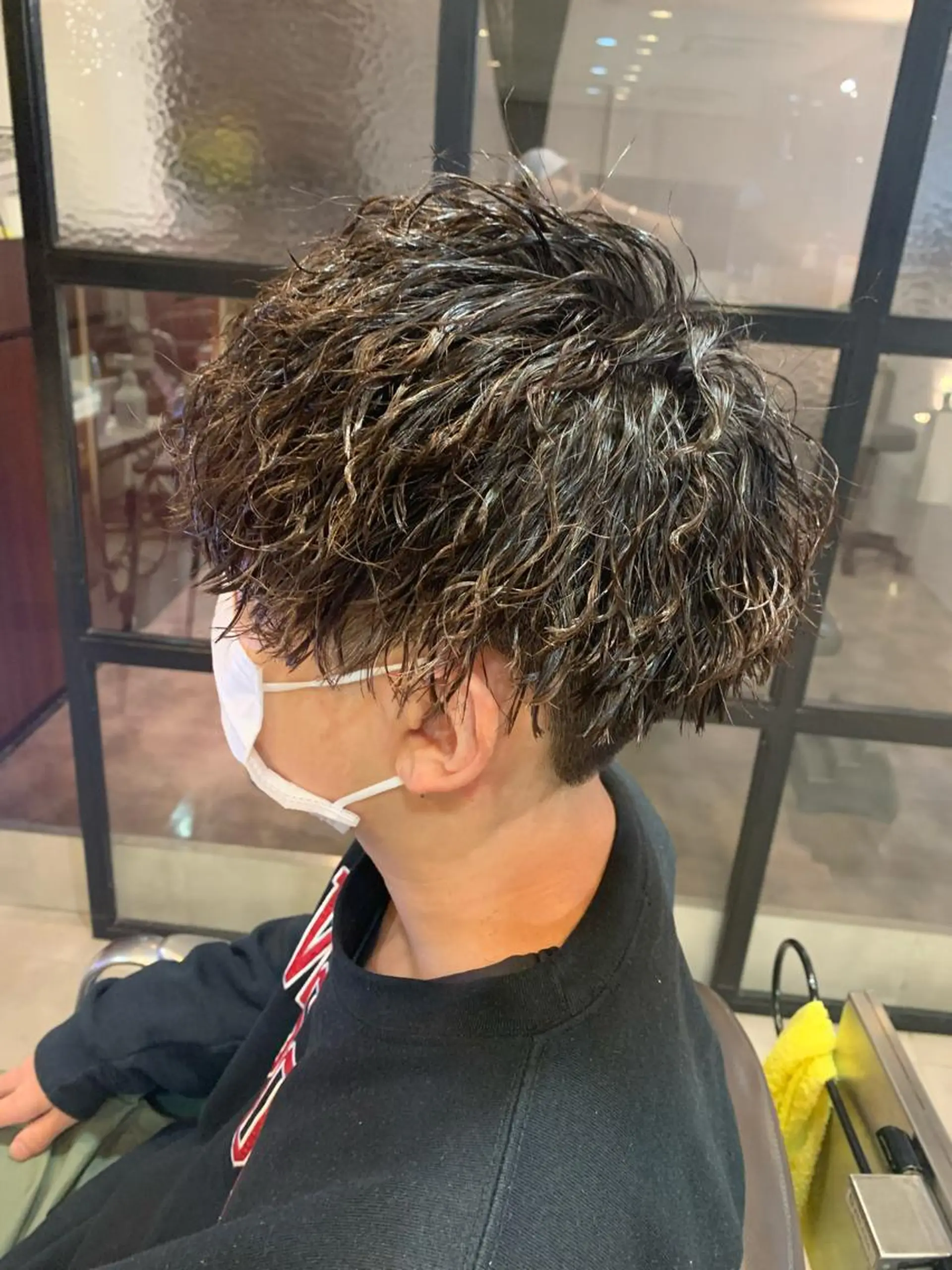 ミディアム メンズ メンズパーマ/難波/ 心斎橋　室園亮佑のヘアスタイル