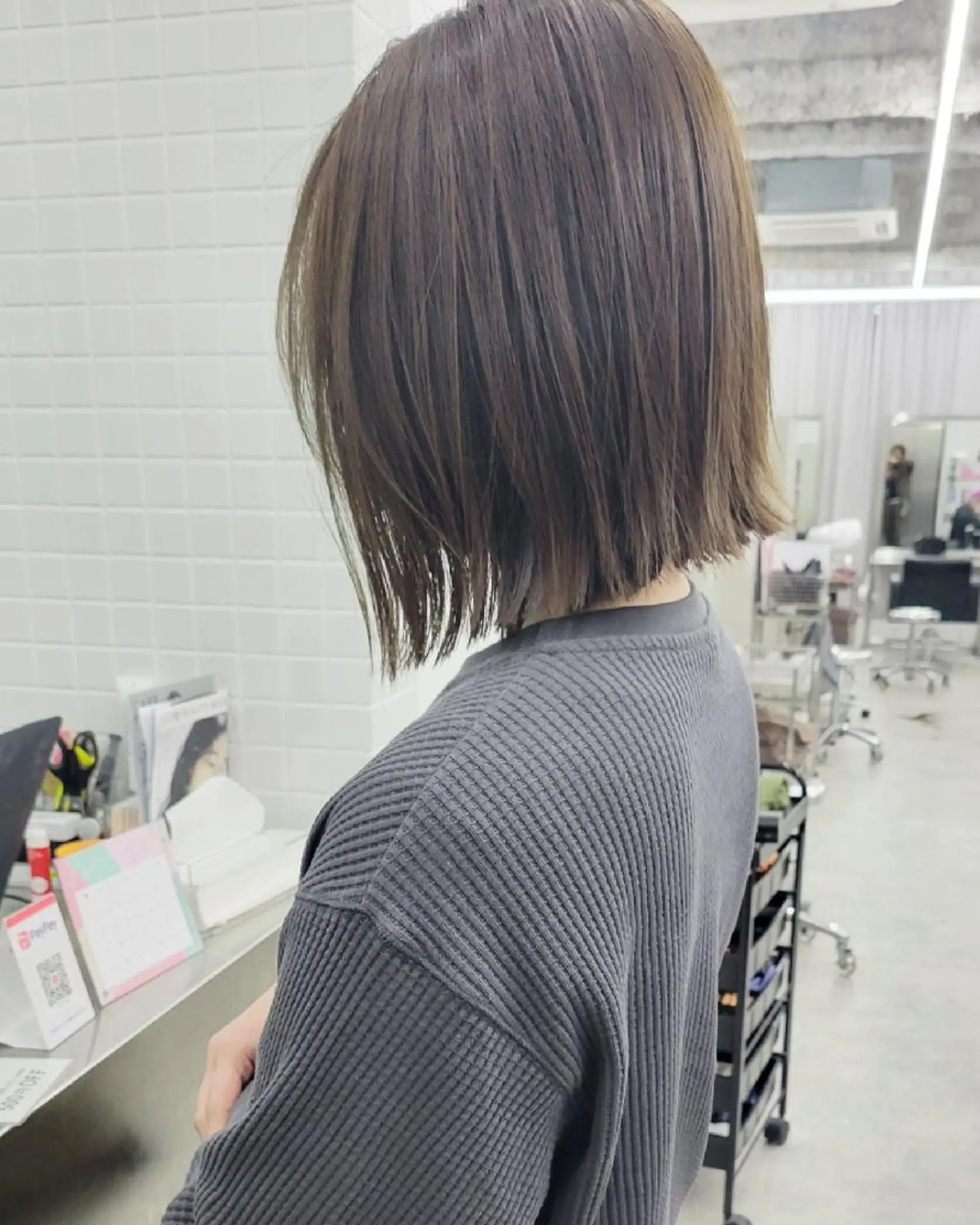 ショート ボブ 外ハネヘア ヘアカラー トリートメント mulum hairdressing所属・代表/淀屋/髪質改善 ダメージレスカラー✨のヘアスタイル