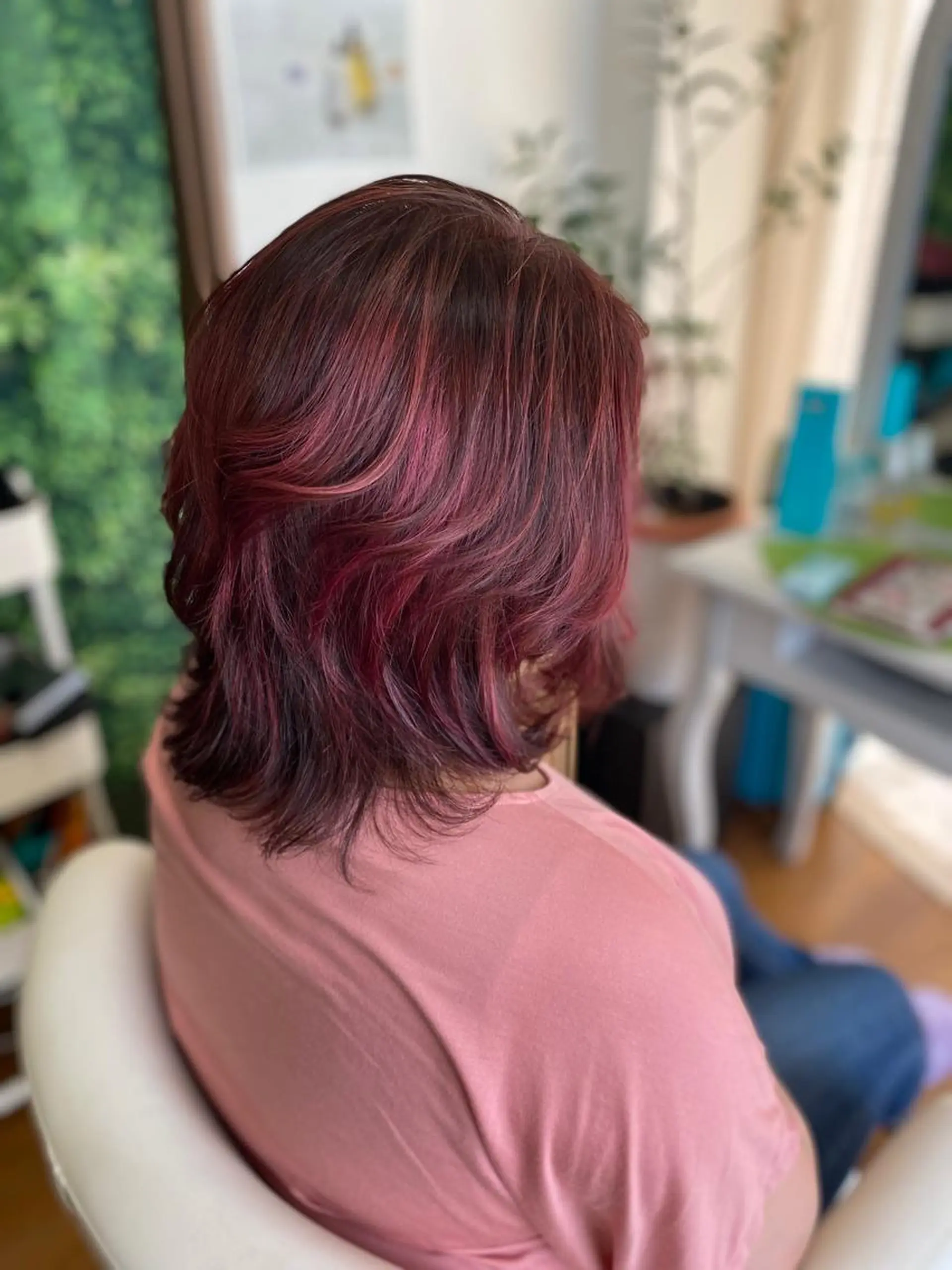 セミロング カラー hairmake Sakura松本真理のヘアスタイル