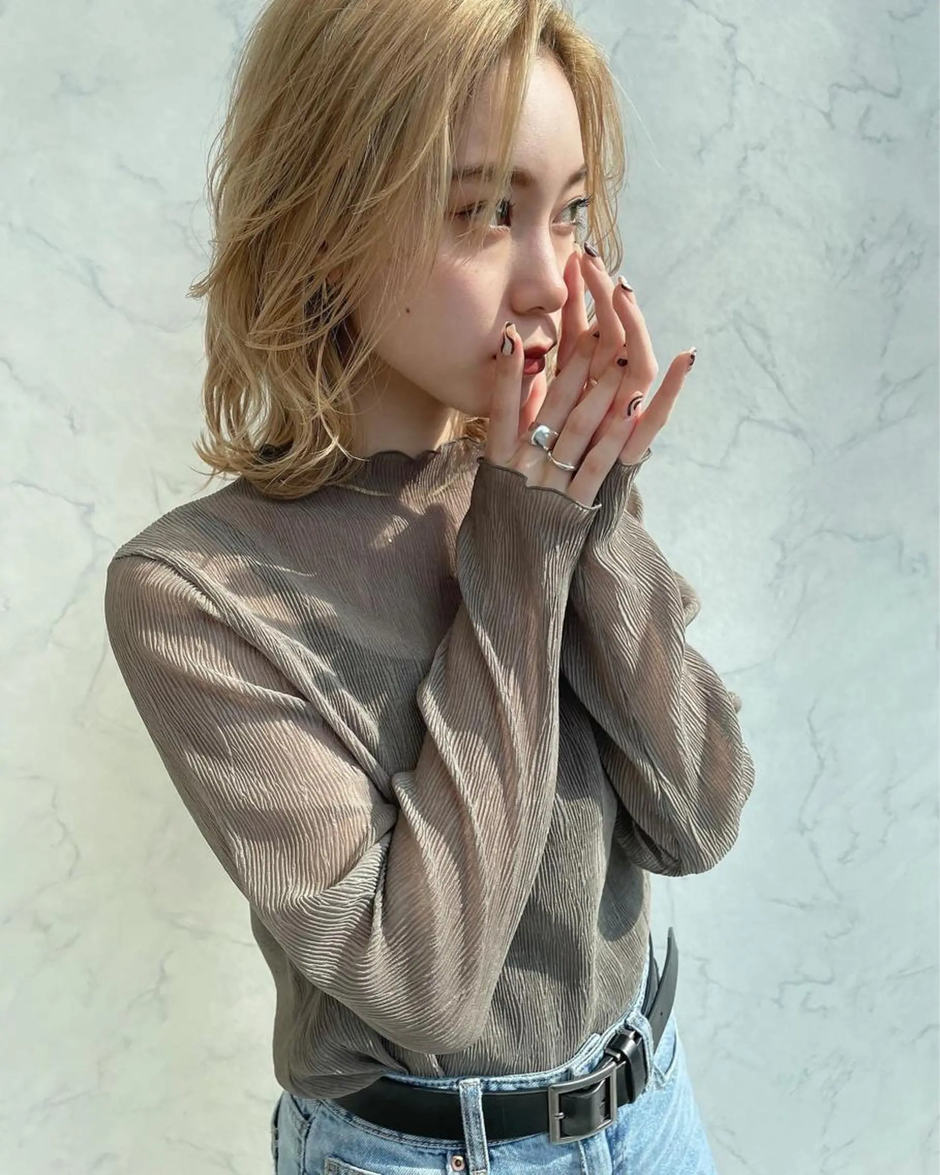 ミディアム チダアキフミ Ash大森のヘアスタイル