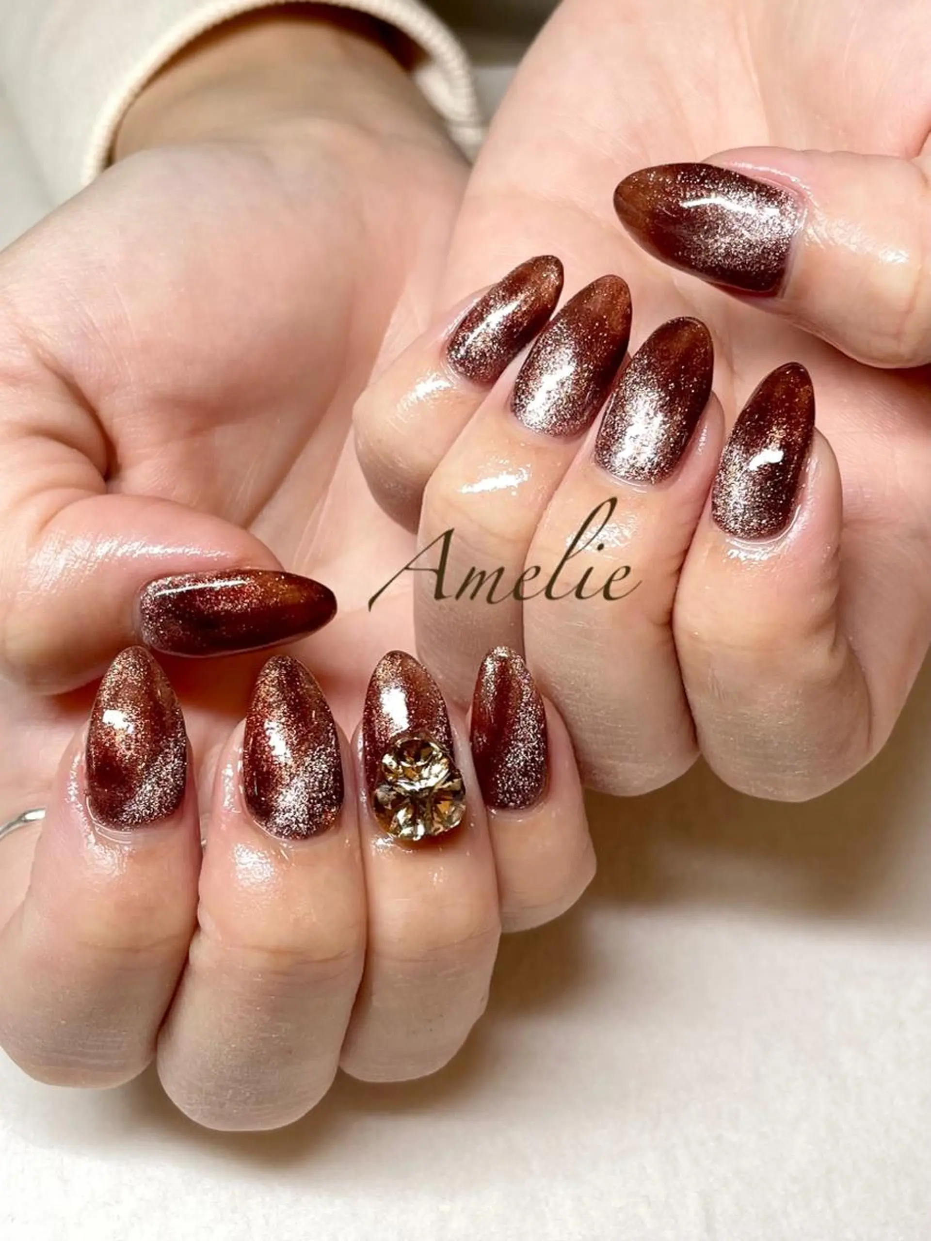 ネイル 長さ出し ジェルネイル パラジェル スカルプネイル ストーンネイル yo koのネイルデザイン