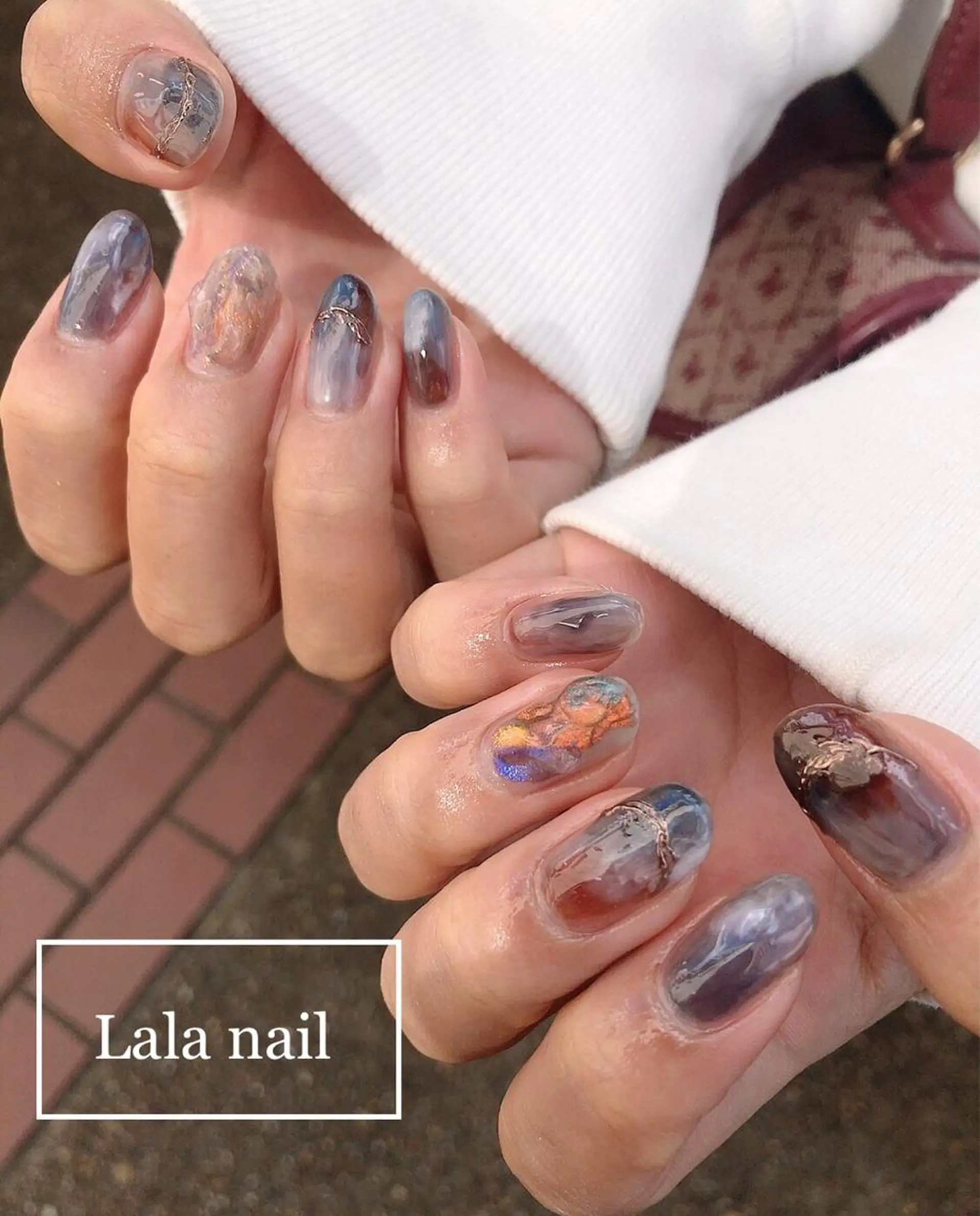 ネイル ニュアンスネイル 冬ネイル Lala nailのネイルデザイン