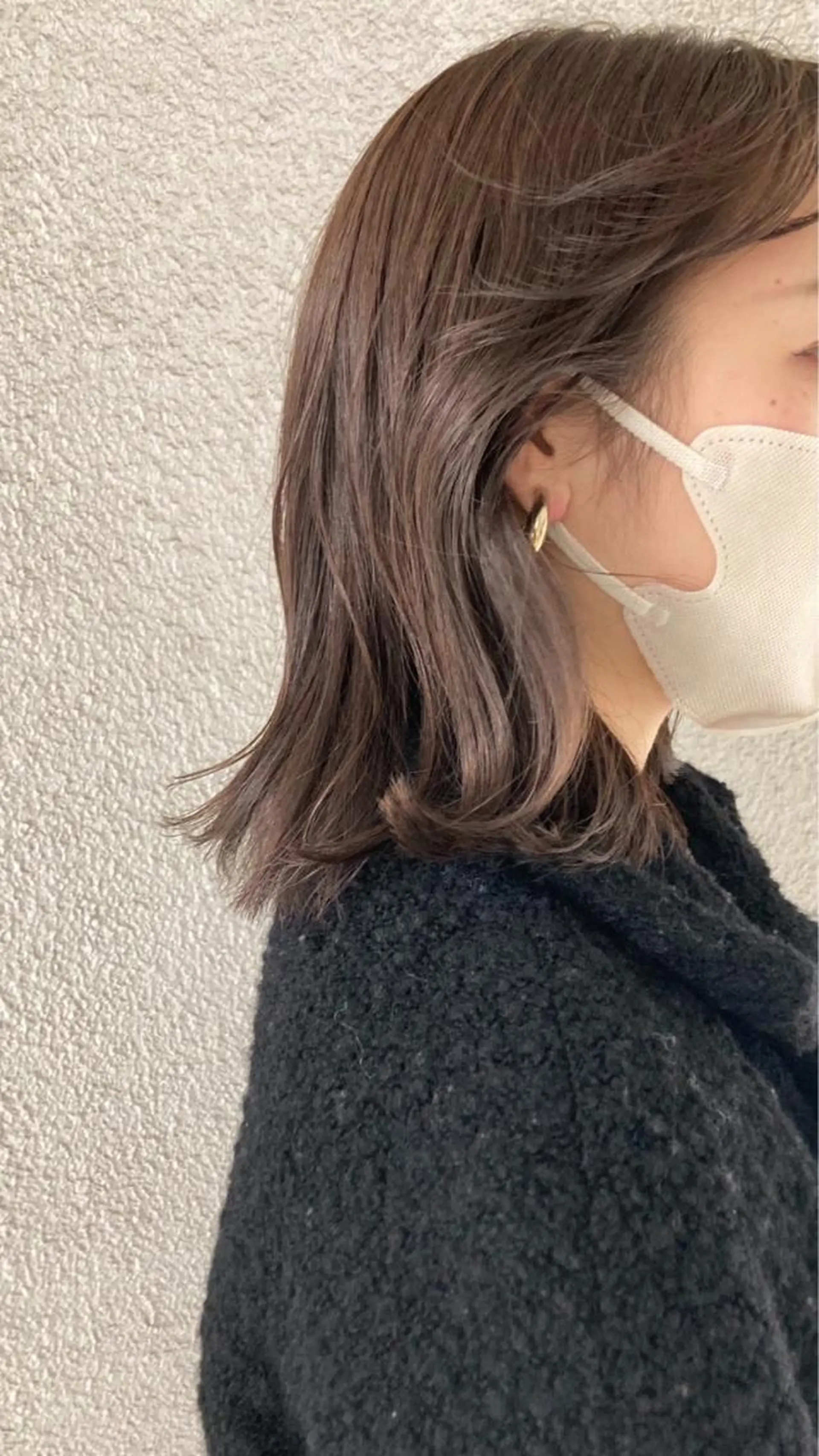 ミディアム カット ヘアカラー トリートメント お洒落ベージュ🤎 代官山shibukiのヘアスタイル