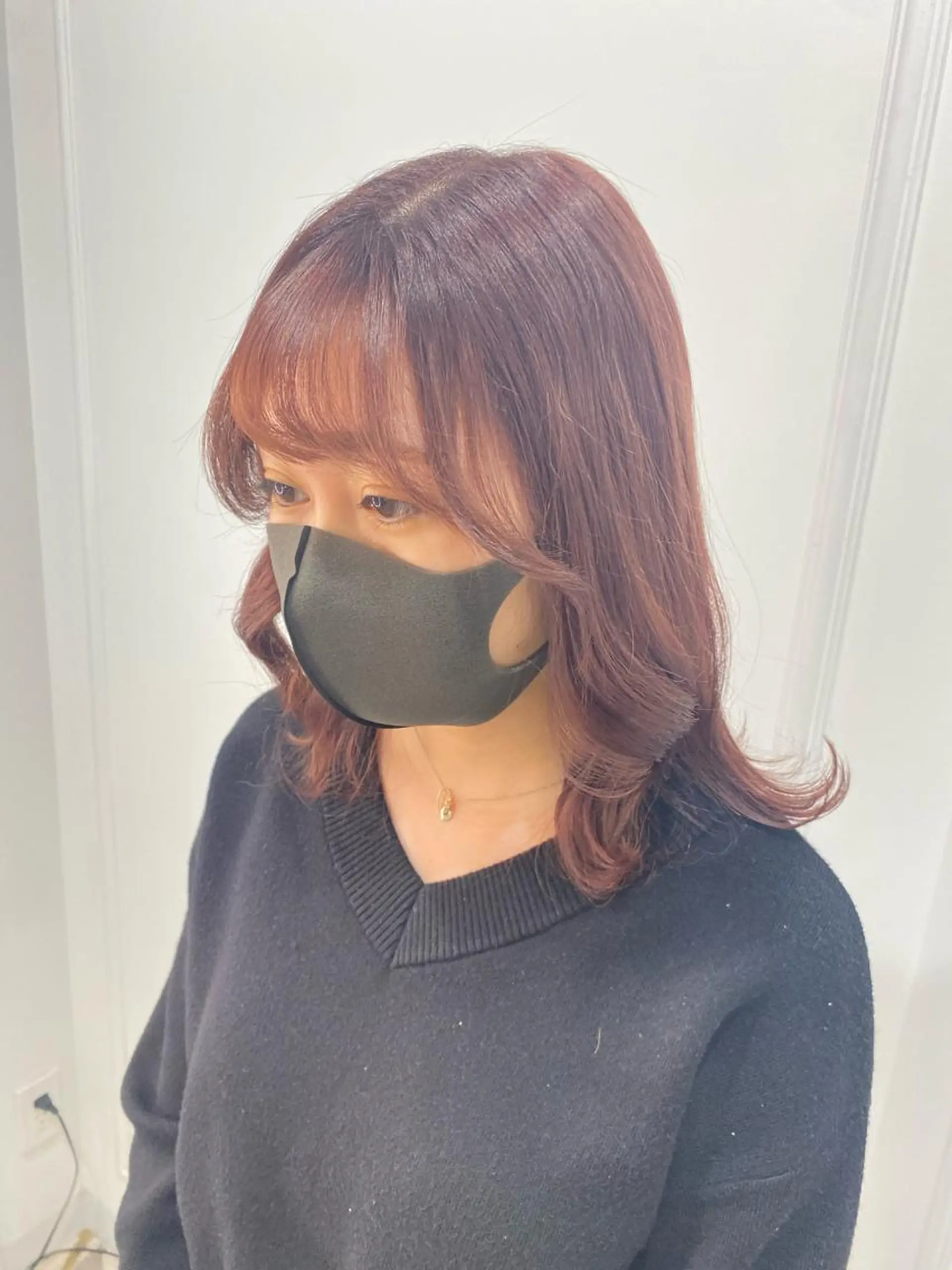 ミディアム カラー ブラウンカラー ピンクカラー ピンクブラウン mako︴ Euphoriaのヘアスタイル