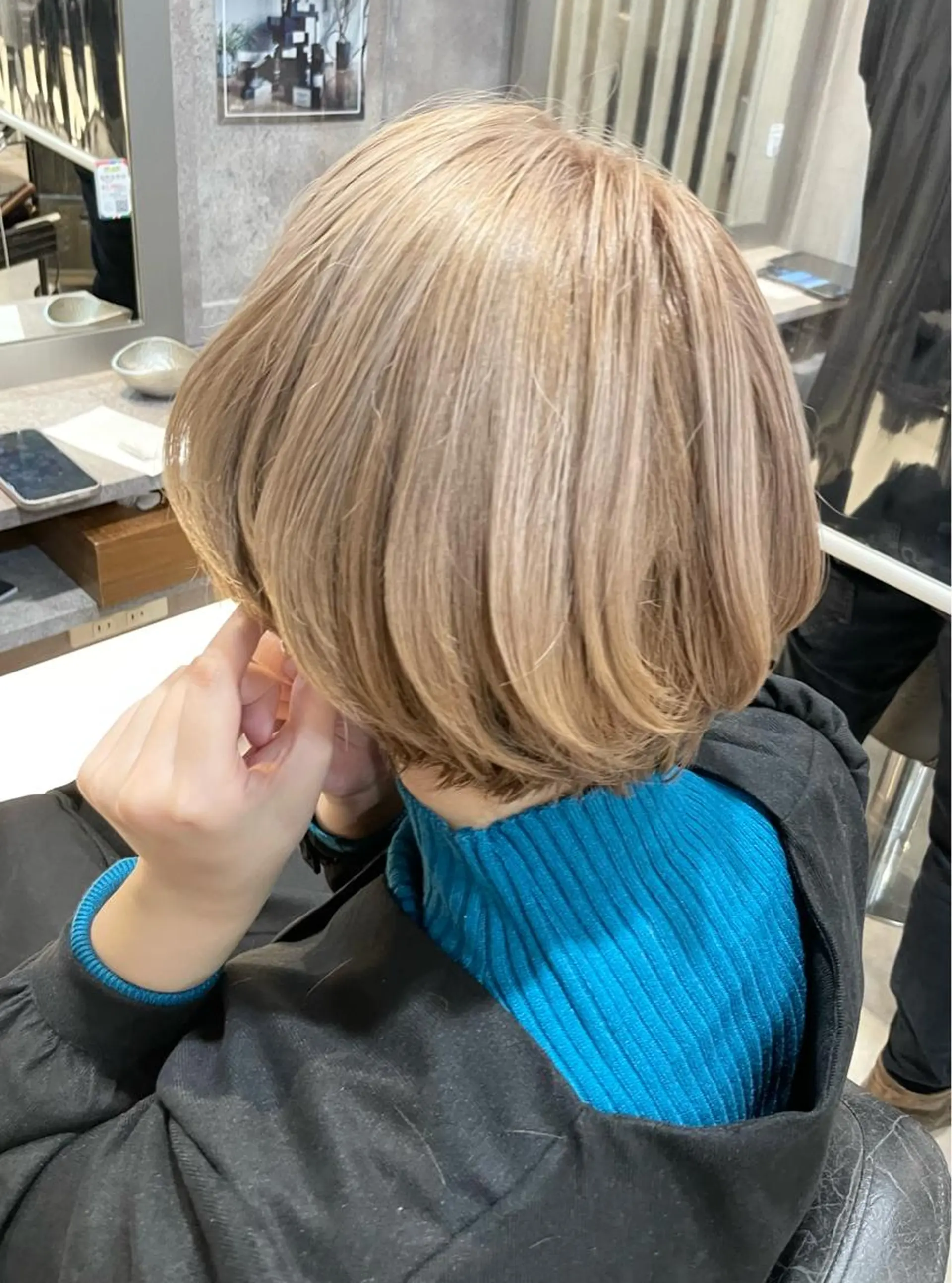ショート カラー ショートボブ ベージュカラー ブリーチ ボブ ショートヘア カット ヘアカラー トリートメント 骨格整形カット/ ショート✂️堀夢哉のヘアスタイル