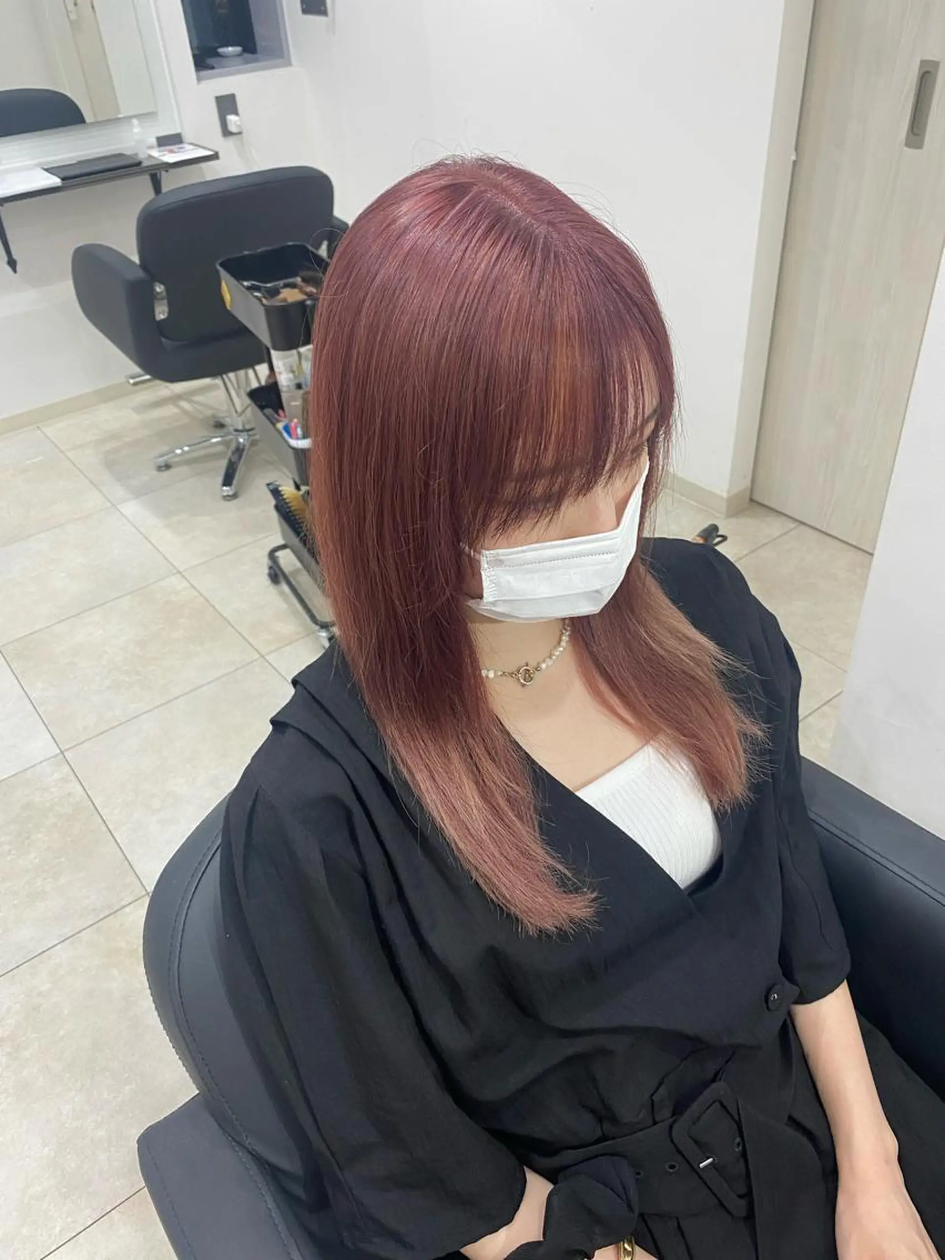 セミロング カットモデル/ 透明感ヘア/成瀬裕介のヘアスタイル