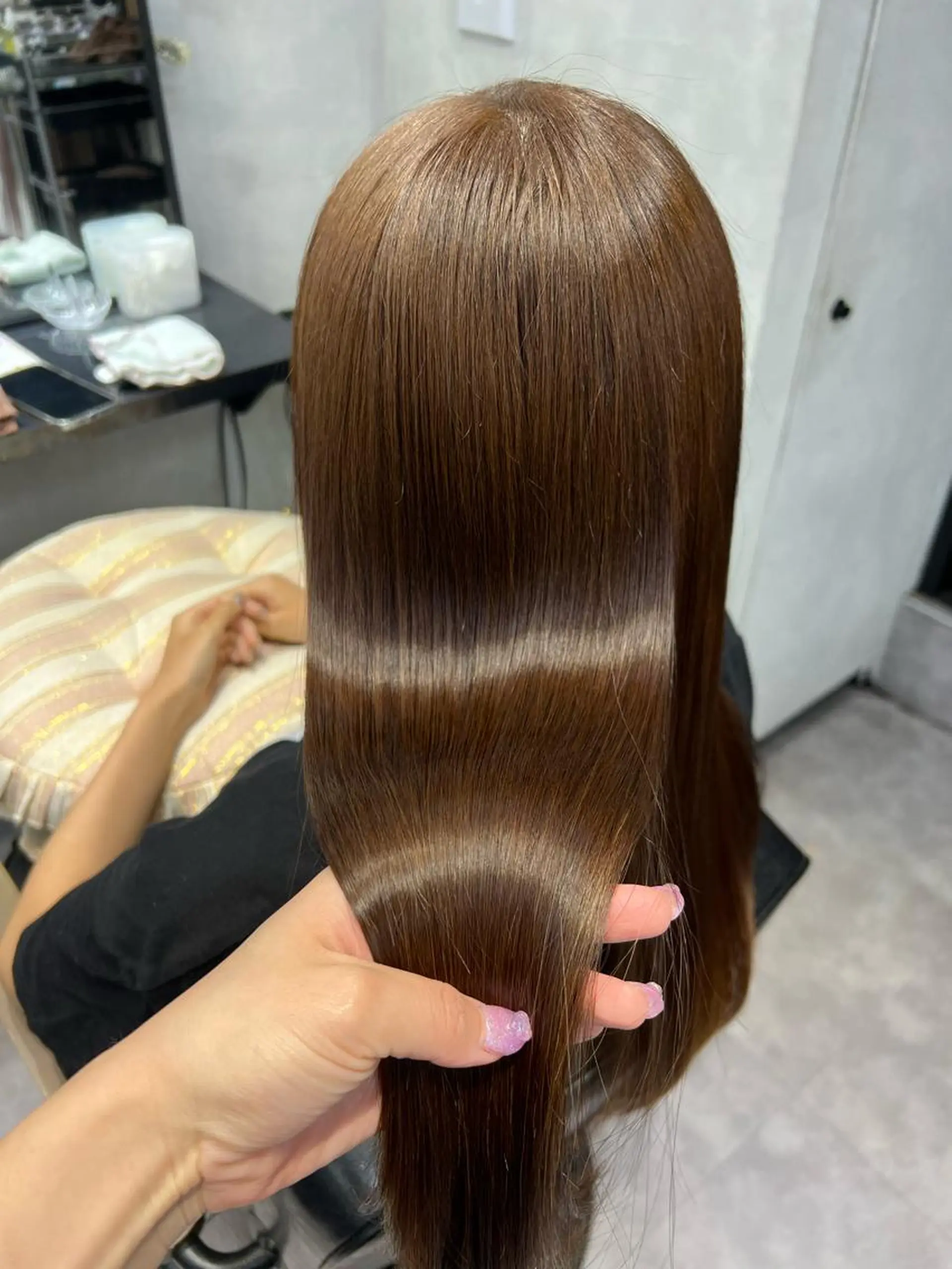ロング カラー ヘアアレンジ シールエクステ アッシュ バレイヤージュ ベージュカラー 黒髪 カット ヘアカラー トリートメント ar+ ❤︎ maiのヘアスタイル