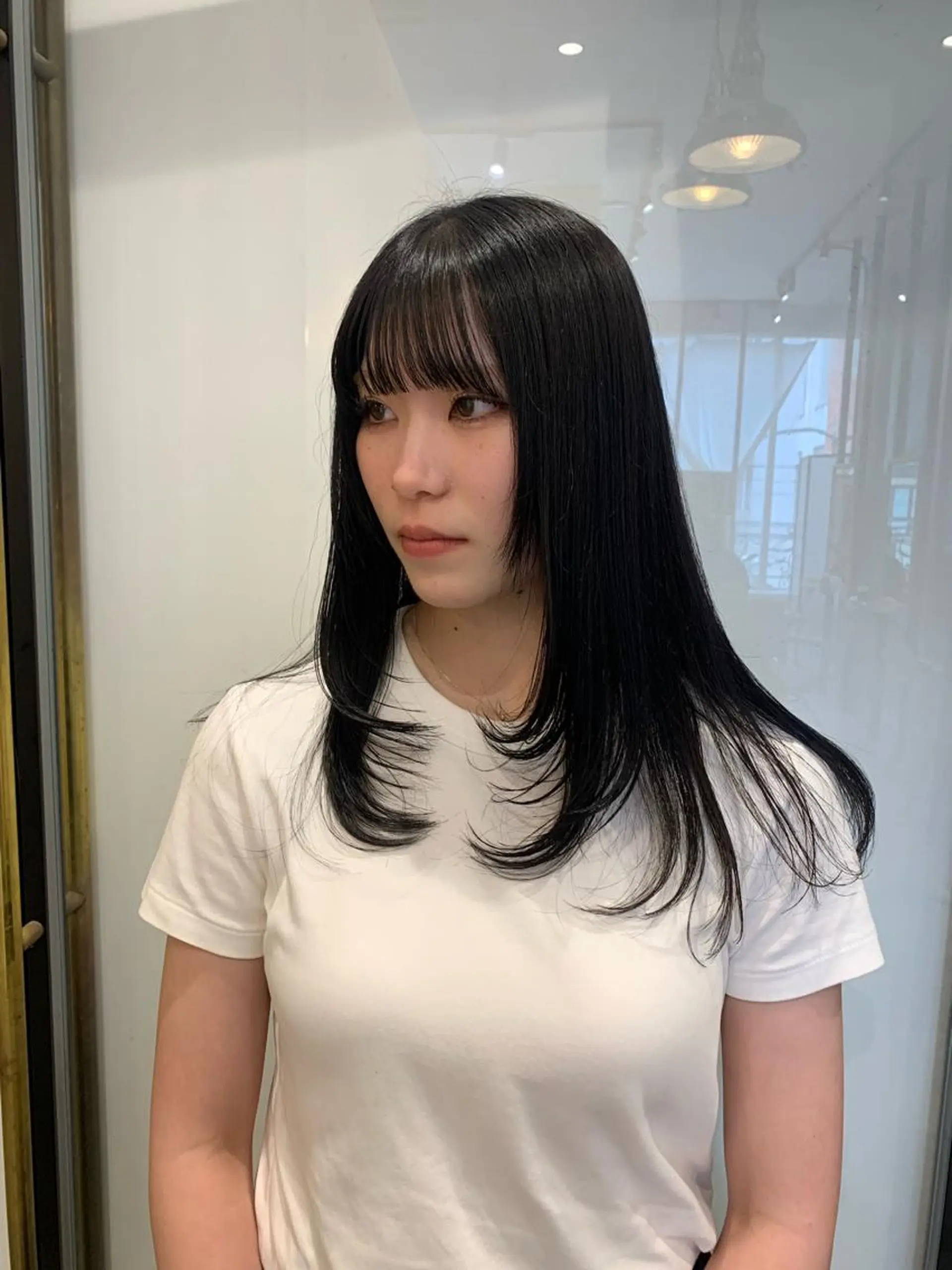 ロング カラー カット ヘアカラー トリートメント AMI🎀韓国ヘア keshiki大名のヘアスタイル