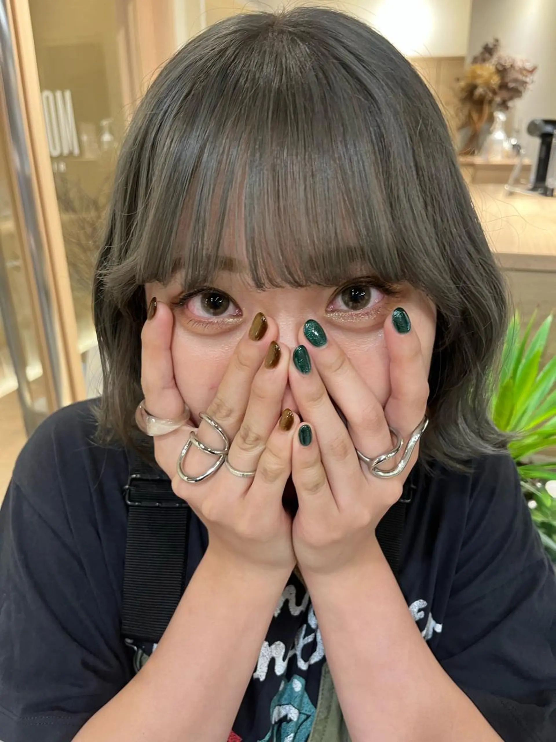 ショート カラー ブリーチ 透明感カラー ミント 🟣金沢駅近covo SHUNNA🟣のヘアスタイル
