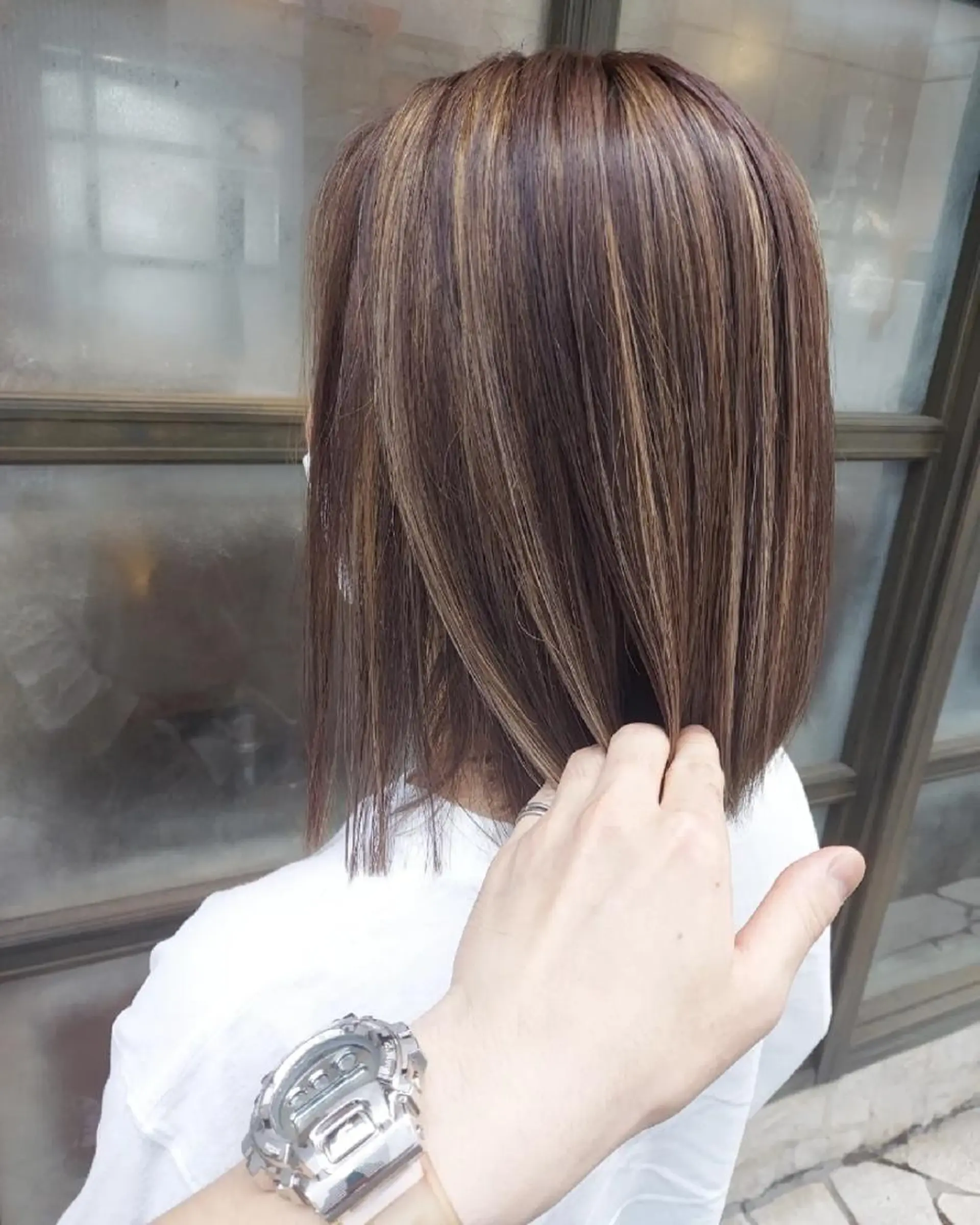 ミディアム カラー ハイライトカラー ハイライト grow上野御徒町【グロウ】所属・ブリーチ・ハイトーン 特化🎉内山のヘアスタイル