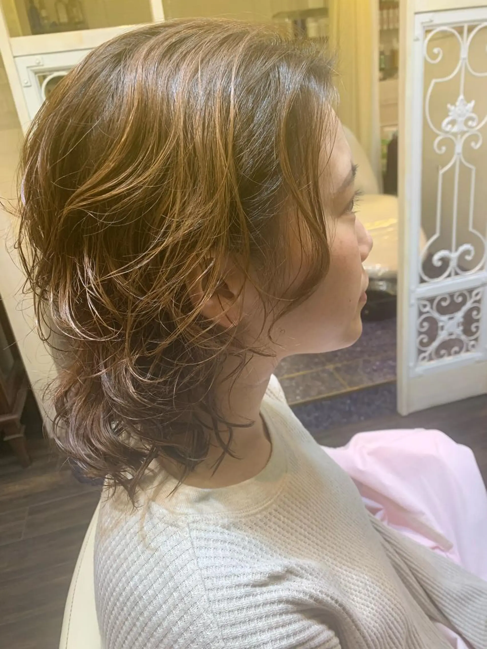 セミロング パーマ カット パーマ トリートメント DiMPlE  ディンプル所属・🌸スタイリスト 山浦美恵のヘアスタイル