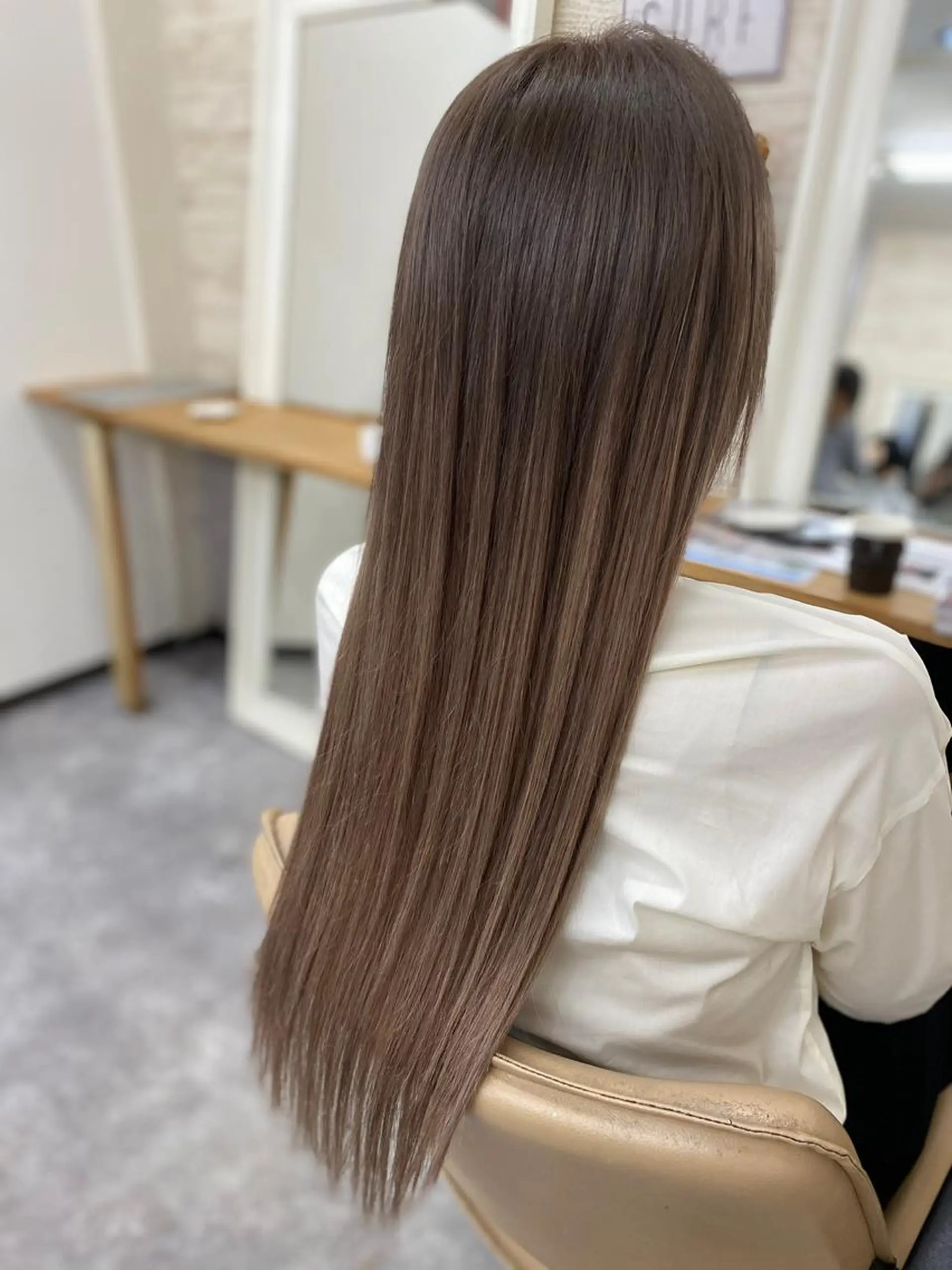 ロング カラー ヘアアレンジ 髪質改善 トリートメント カット トリートメント 枝毛カット＆髪質改善 満足NO.1岡しゃんのヘアスタイル