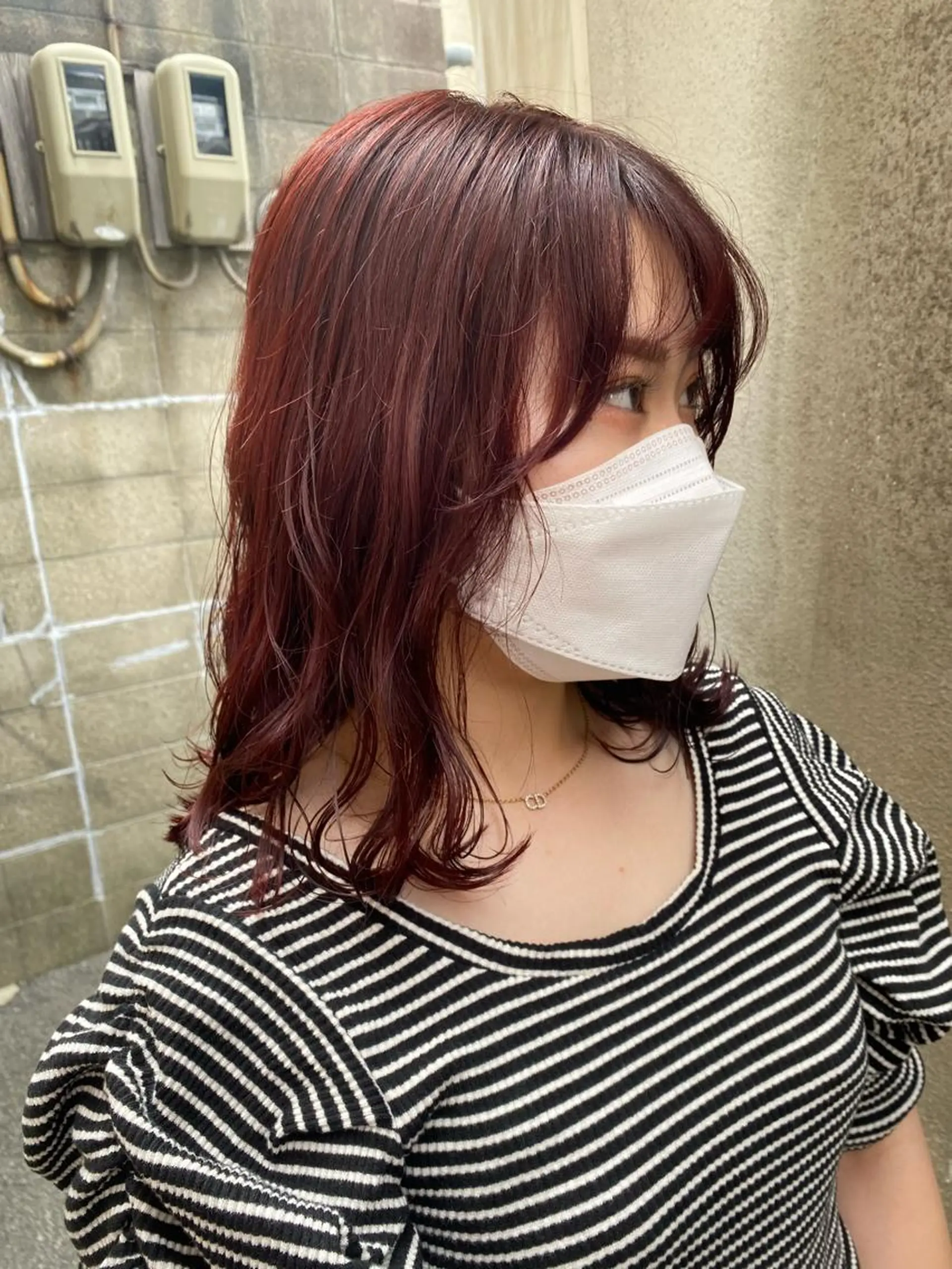 ミディアム カラー ブリーチ ブリーチなしカラー NATSUKI😸 ‪✂︎‬南森町美容室のヘアスタイル