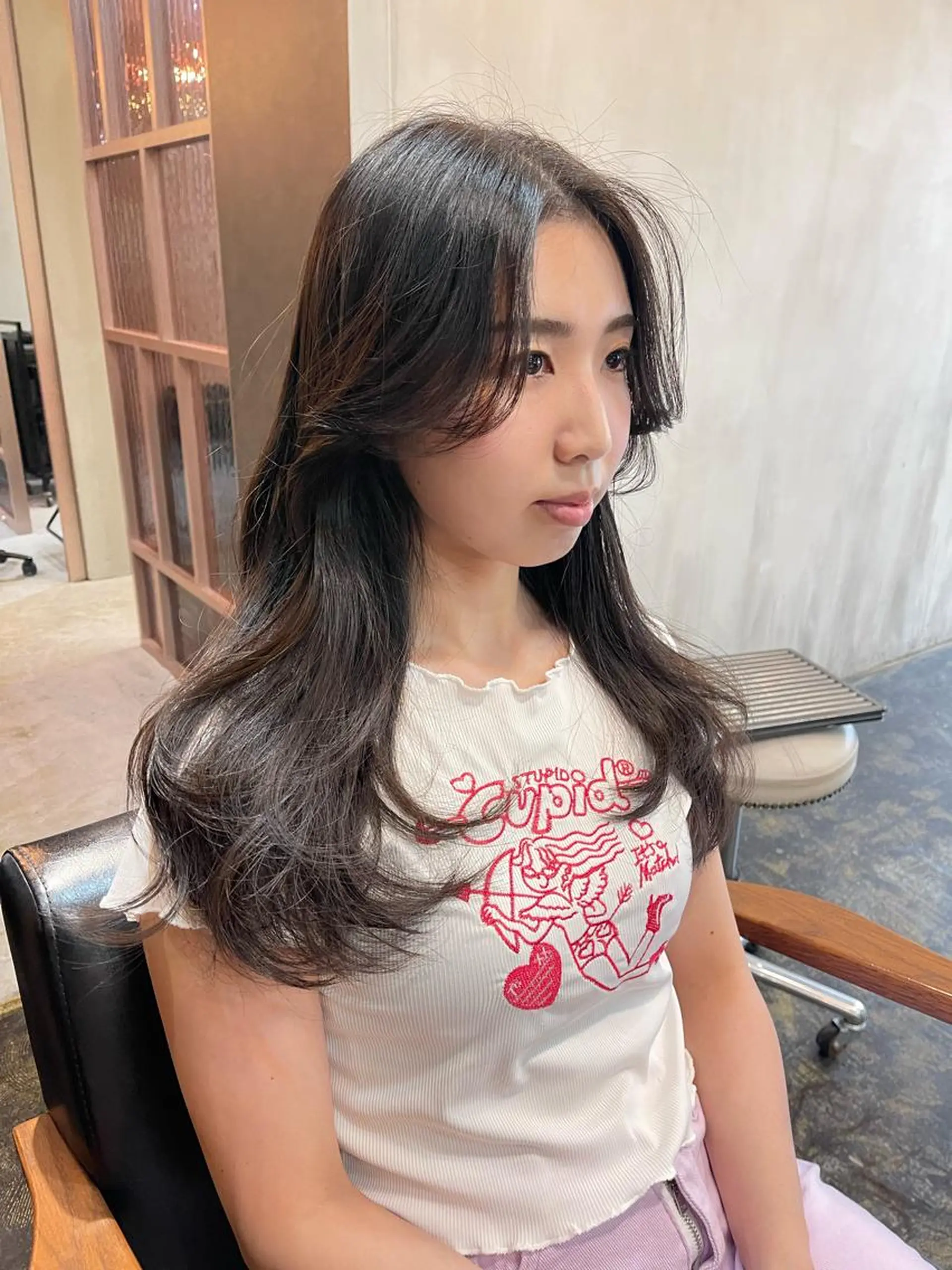 ロング ハッシュカット カット ヘアカラー 韓国 / 中国ヘア 🦋Noniのヘアスタイル