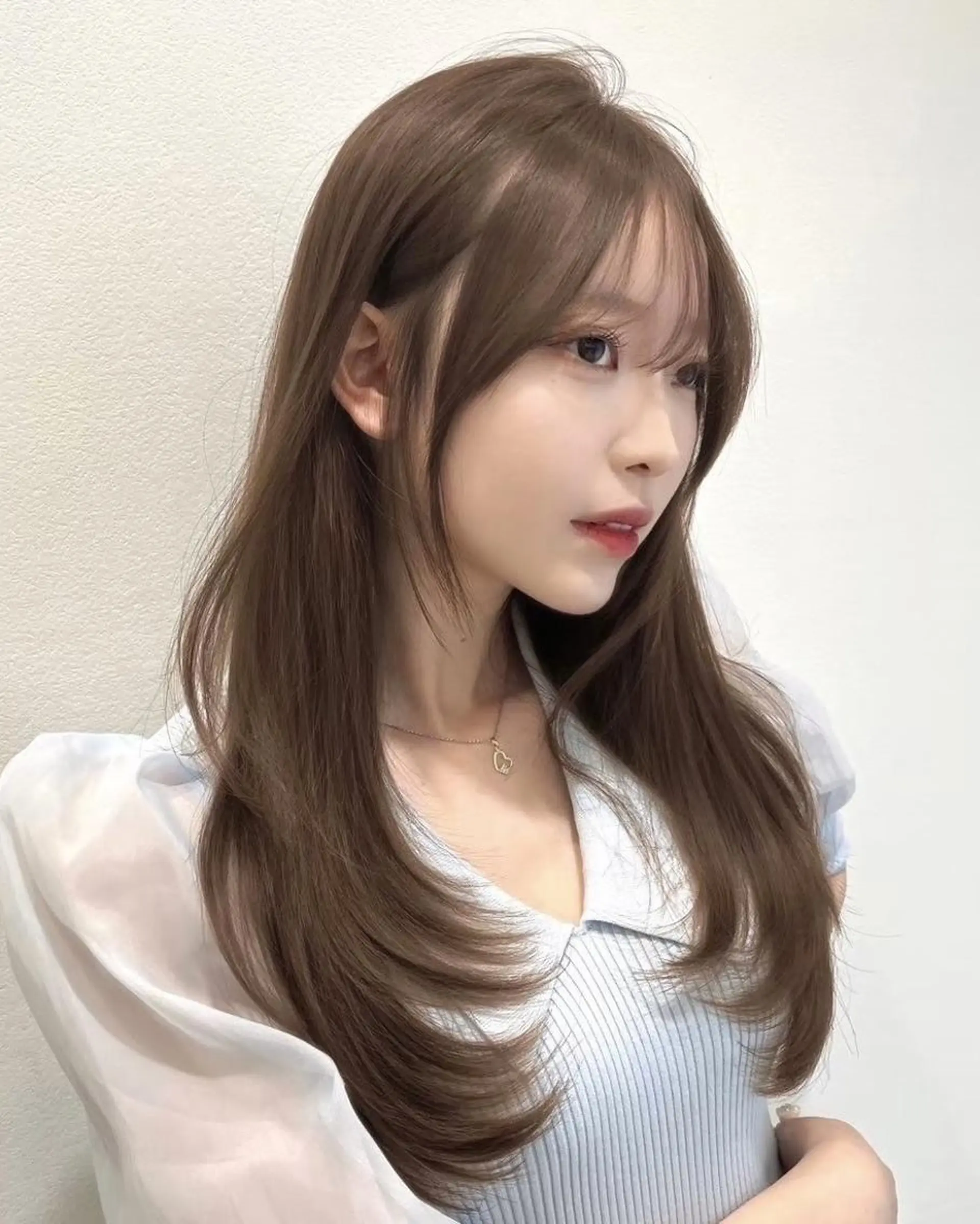 ロング カラー カット ヘッドスパ ヘアセット 韓国ベージュ🇰🇷 レイヤー🤍表参道のヘアスタイル