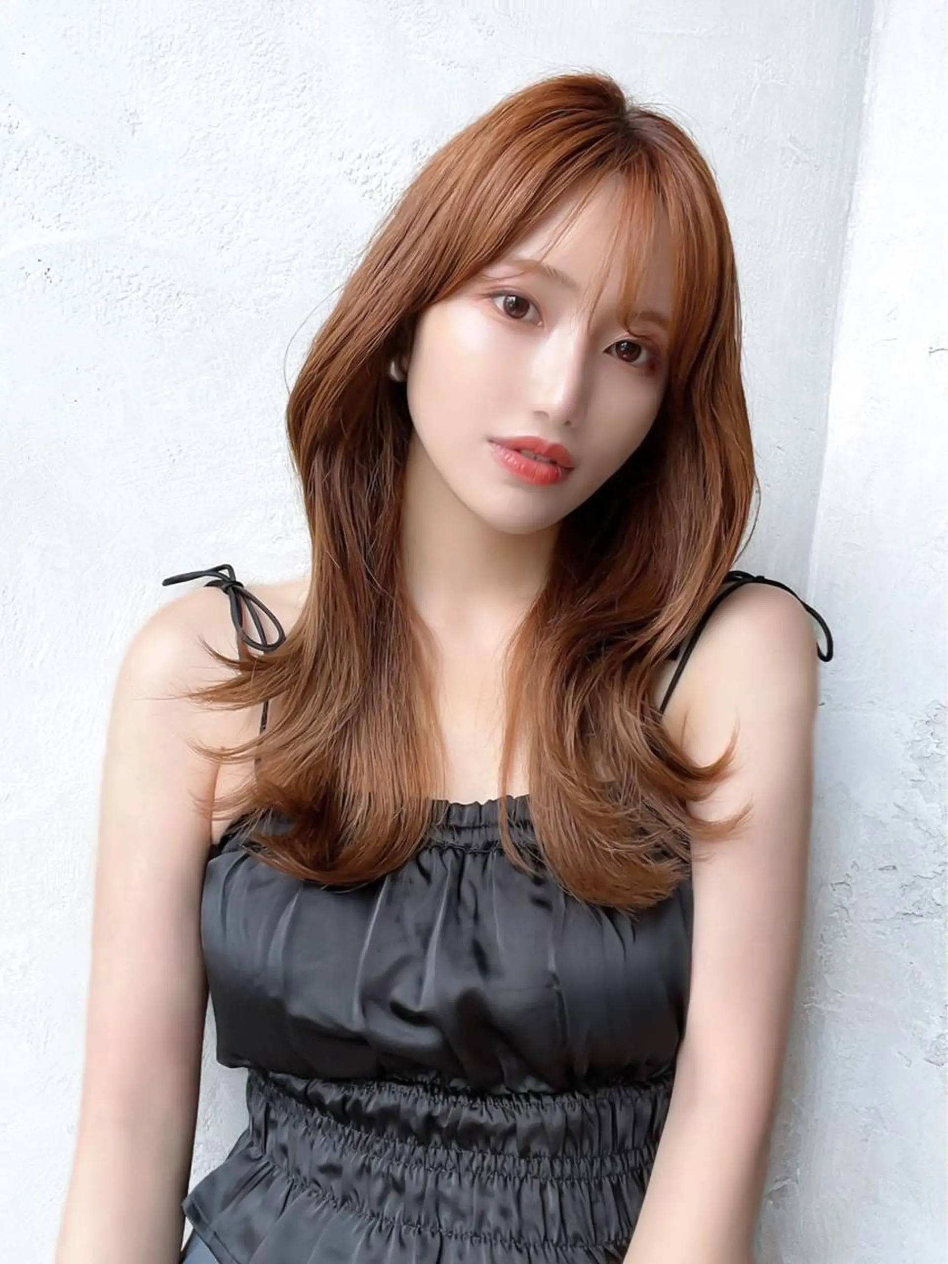 セミロング カラー ベージュカラー ブラウンカラー ブラウンベージュ くびれヘア 顔周りカット カット ヘアカラー トリートメント 顔周り/くびれヘア 韓国ヘア💕風間るなのヘアスタイル