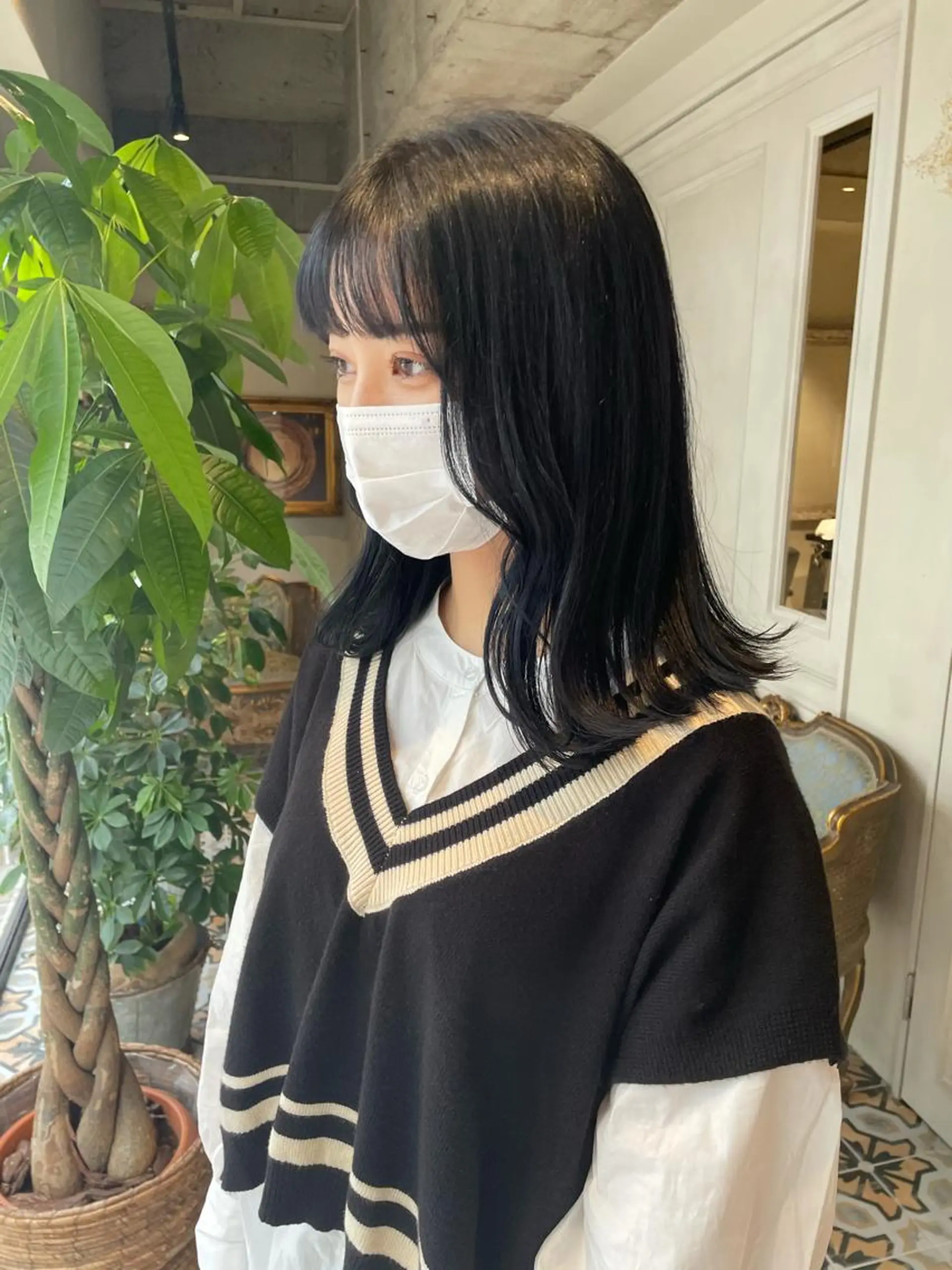 セミロング 原 菜帆のヘアスタイル