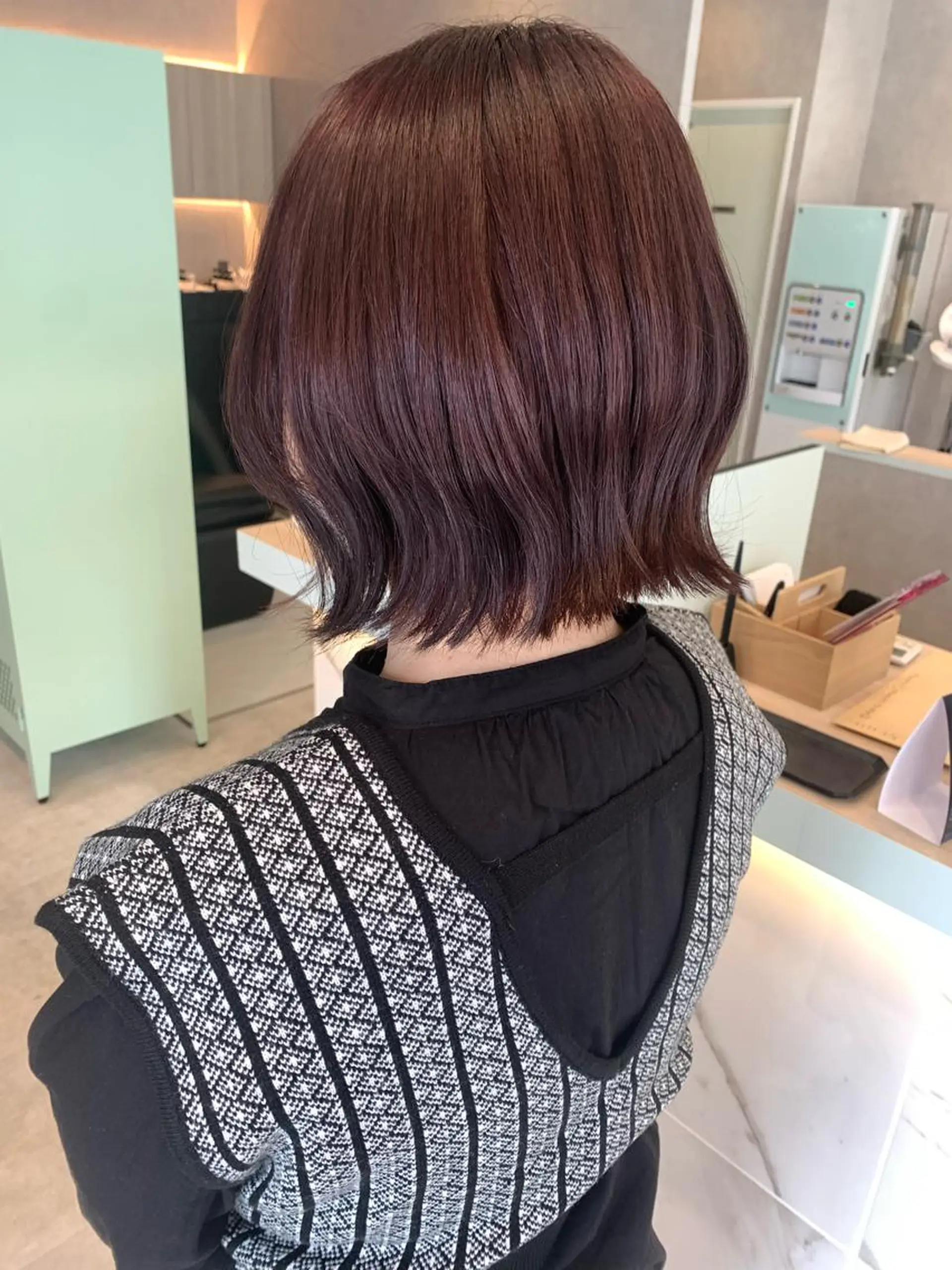 ミディアム カラー ブリーチ ブリーチなしカラー レッドカラー 韓国ヘア🪞🩰 Sayumiのヘアスタイル