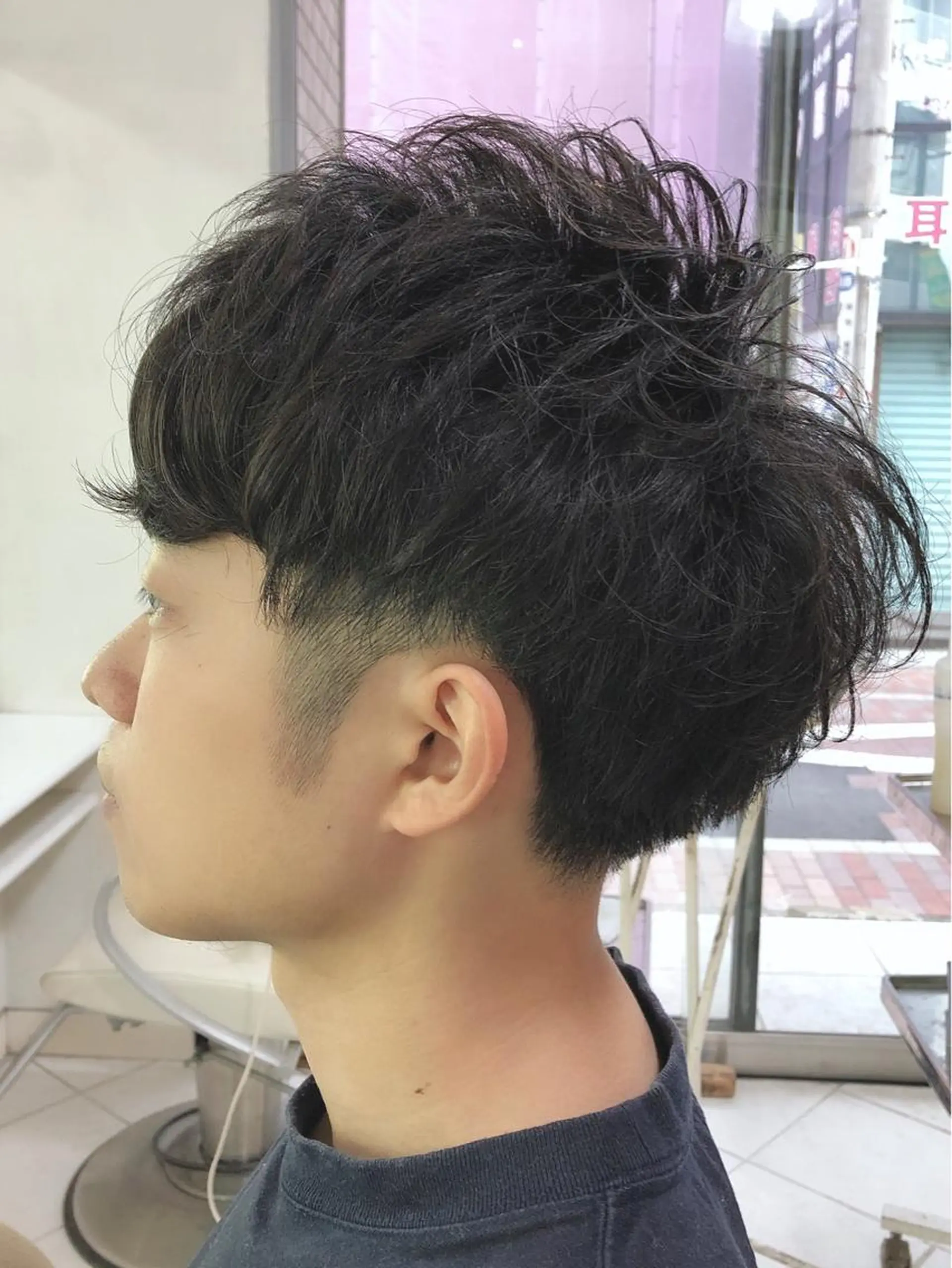 パーマ メンズ カット パーマ 保住 亮太のヘアスタイル