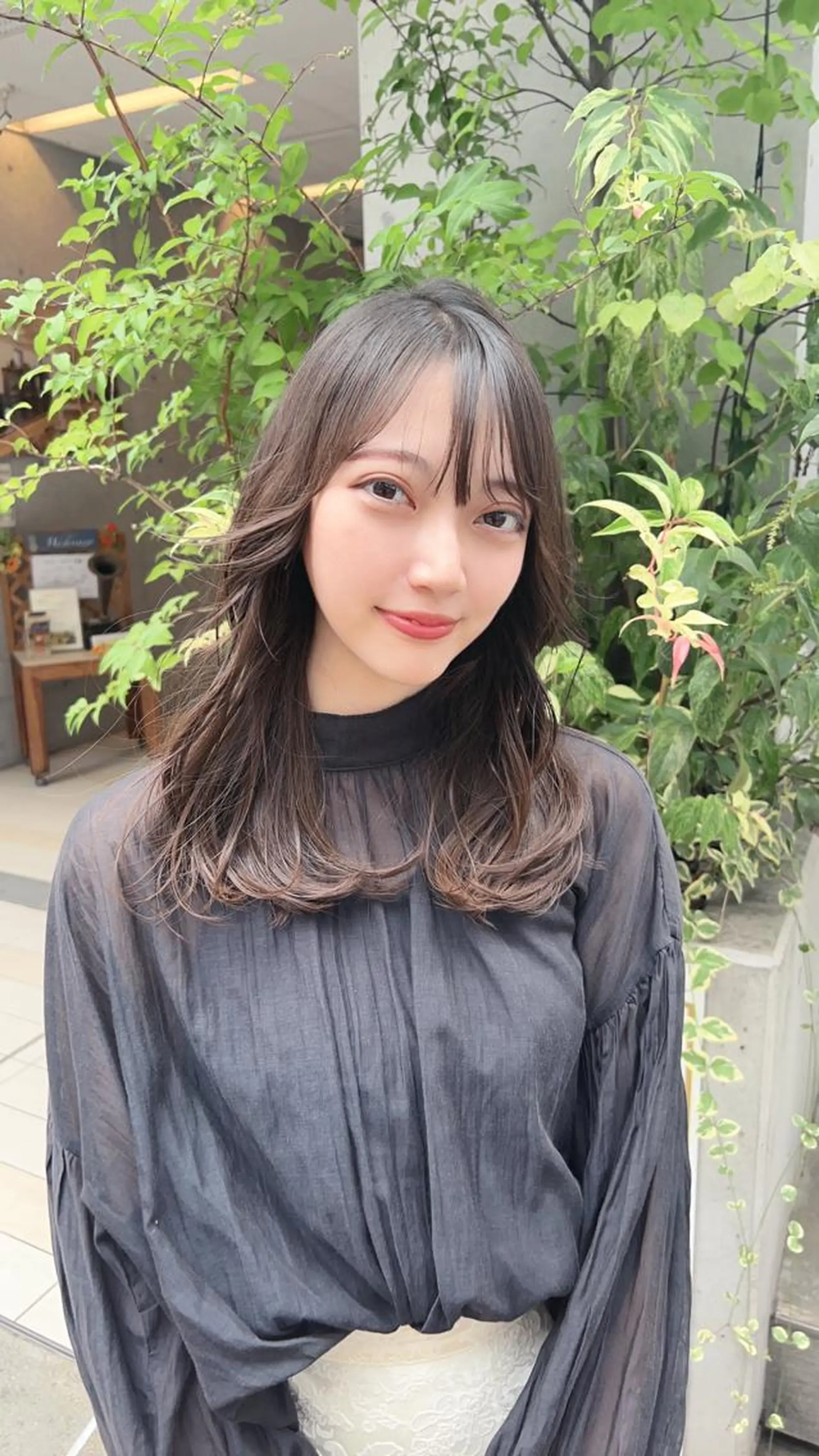 セミロング カラー カット トリートメント レイヤー×韓国 🇰🇷鈴木啓太のヘアスタイル