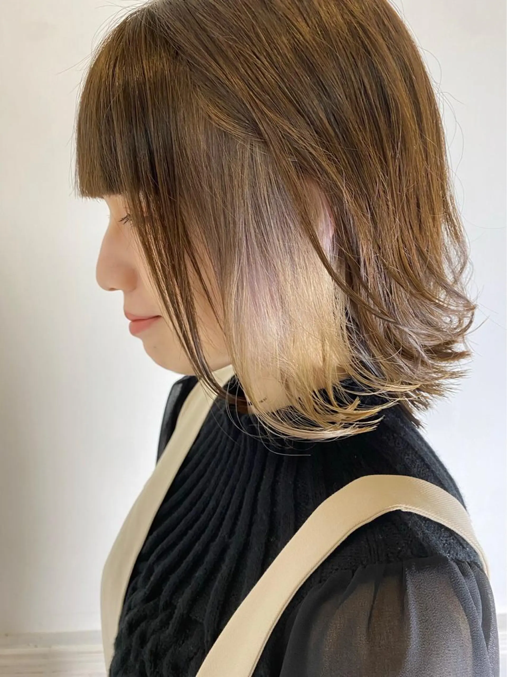 ミディアム カラー インナーカラー カット ヘアカラー トリートメント リルウヘアー 天王寺のヘアスタイル