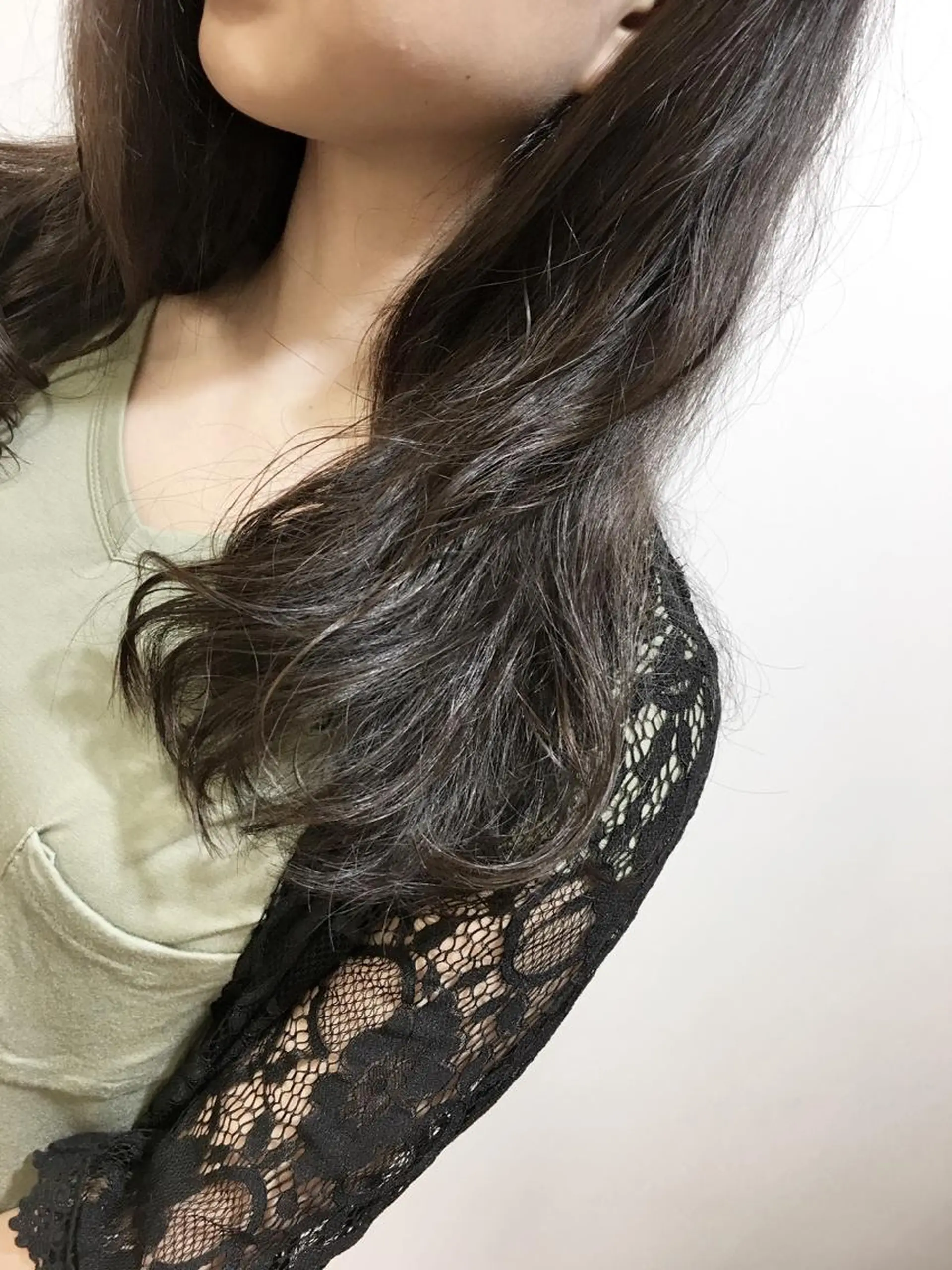 セミロング パーマ セミロングパーマ デジタルパーマ ブリーチ無しカラー 👑店長　平松　由のヘアスタイル