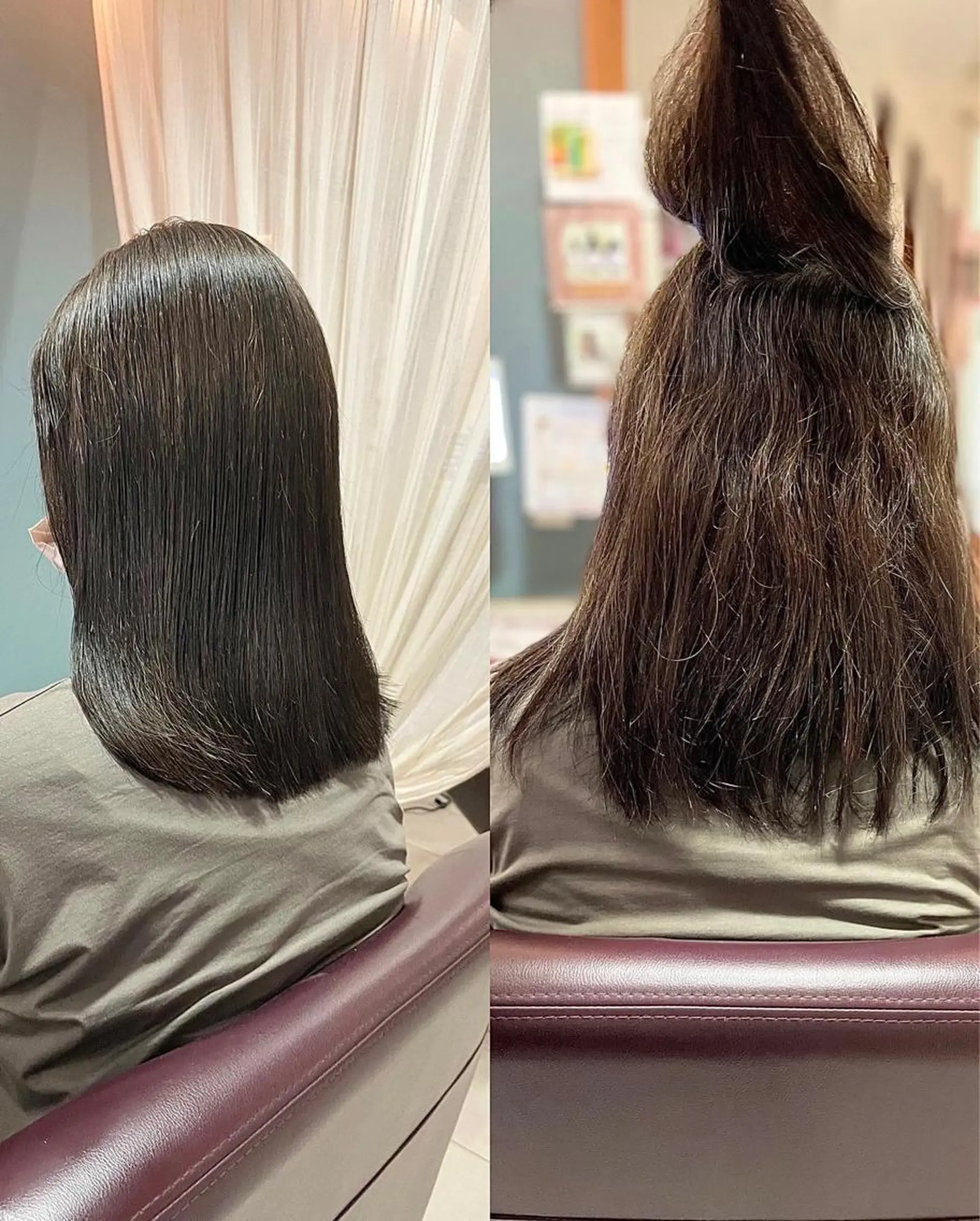 ミディアム カット 縮毛矯正 トリートメント 西川 仁のヘアスタイル