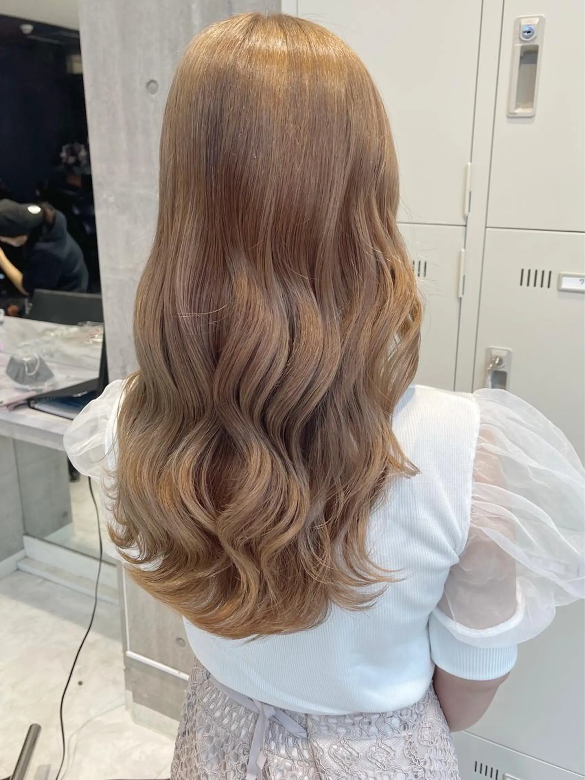 ロング カラー パーマ ヘアアレンジ メンズ キッズ ネイル マツエク・マツパ アイブロウ 🎀韓国スタイル YURINA🎀のヘアスタイル