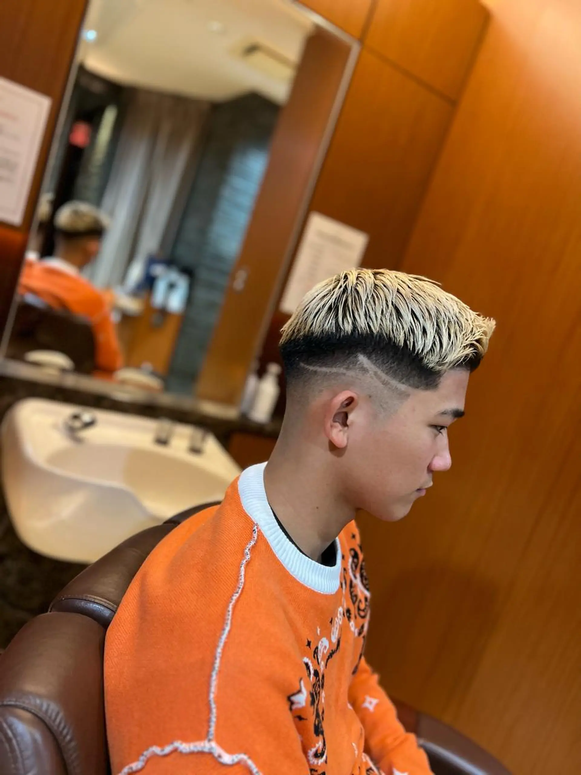 メンズ フェードカット カット ヘアモードキクチ銀座店所属・💈藤崎 虎之介💈のヘアスタイル