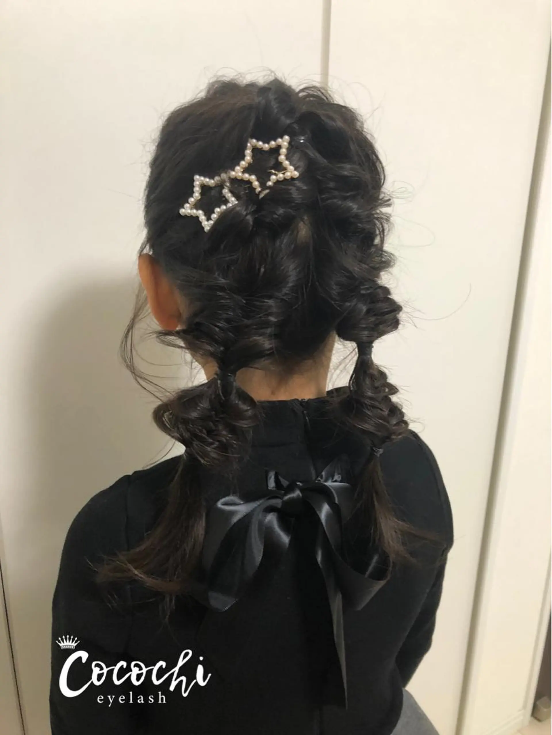 キッズ 子どものヘアアレンジ ヘアセット ran cocochiのマツエク・マツパデザイン