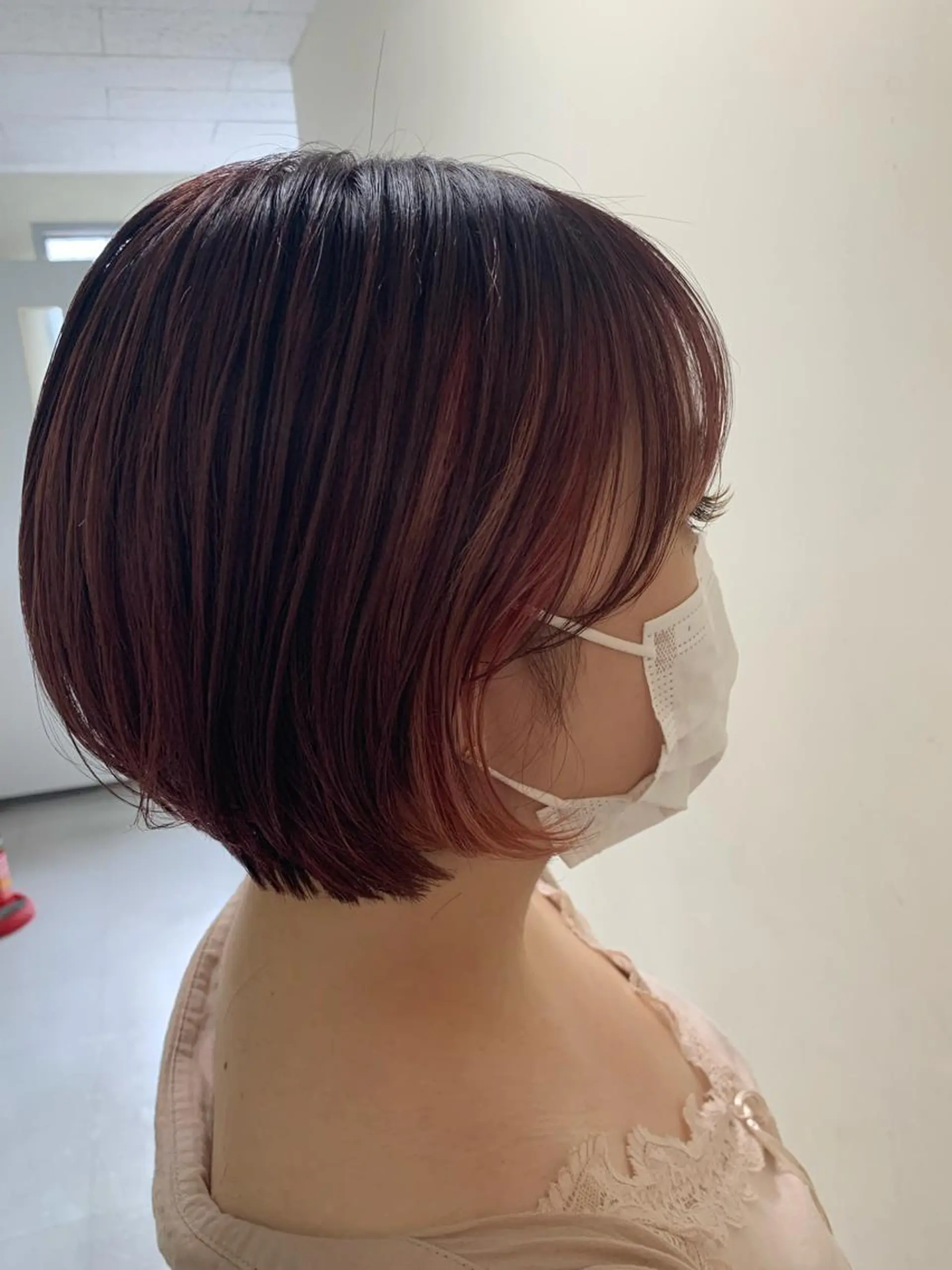 ショート ショートボブ ボブ ハイライト 髪質改善 ショートヘア オクミヅキ /髪質改善/梅田🫧のヘアスタイル