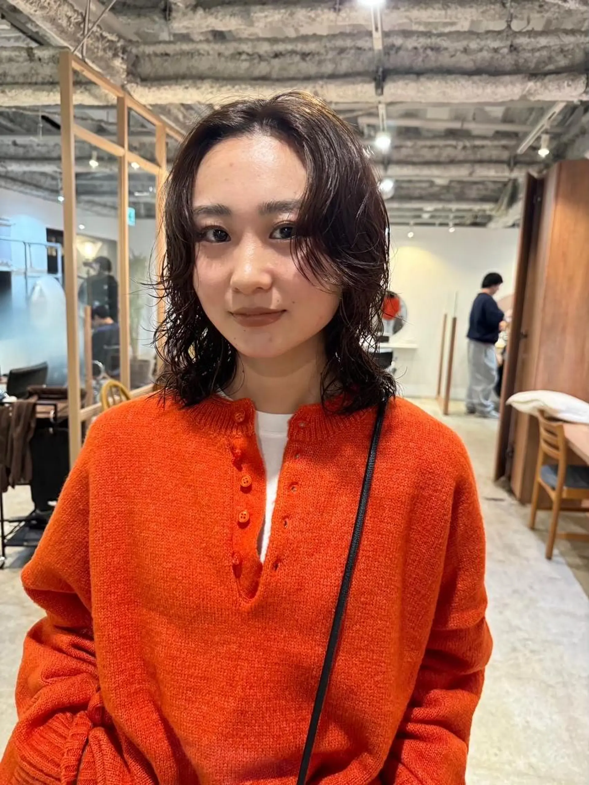 ミディアム カラー ショートボブ ミディアムパーマ アディクシーカラー ブリーチ ケアブリーチ カット ヘアカラー トリートメント ヘッドスパ CEINE OURのヘアスタイル