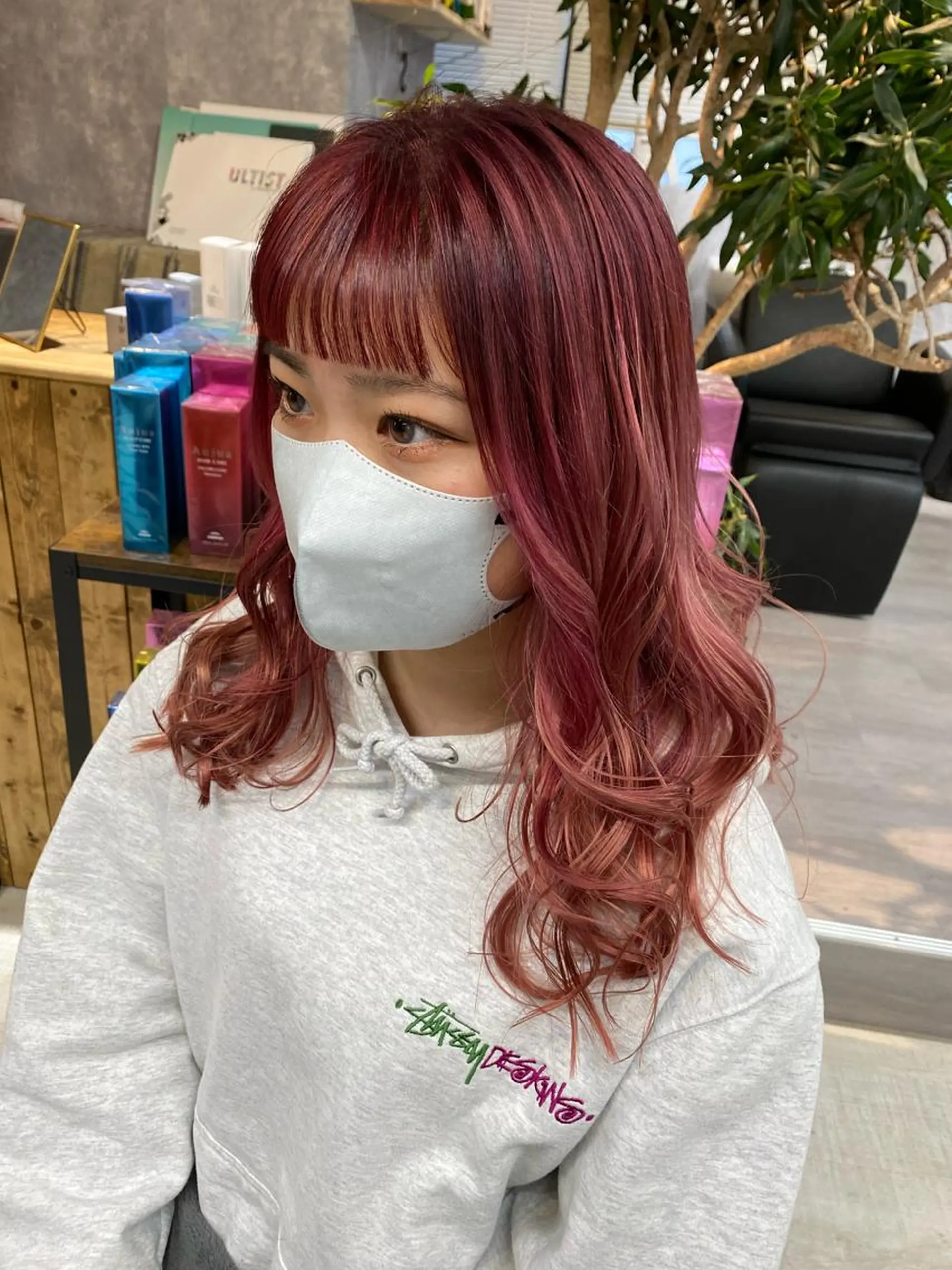 ロング ハイライト トリートメント ツイストパーマ 【.ico】心斎橋 飛田ゆうきのヘアスタイル