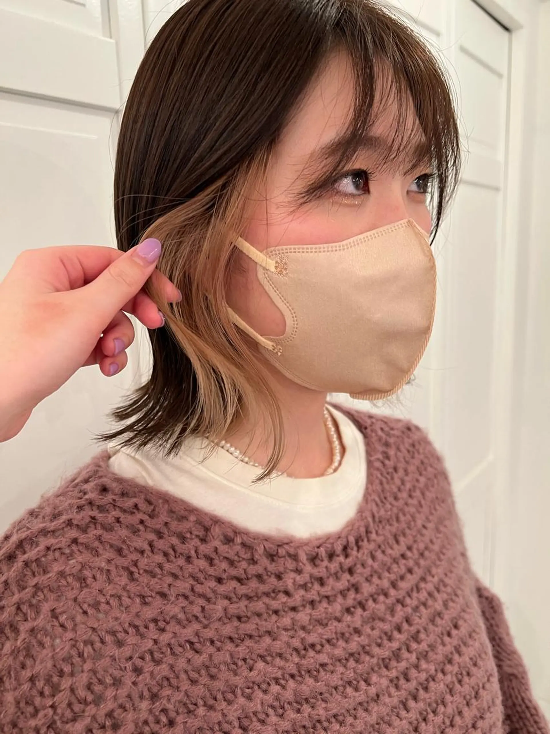 カラー インナーカラー ヘアカラー ブリーチカラー🎀 寺門美優のヘアスタイル