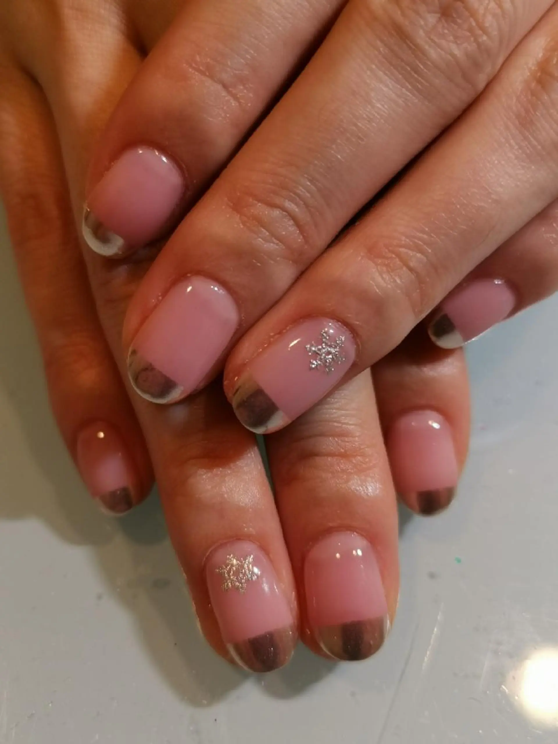 ネイル フレンチネイル ミラーネイル 人気エリア💖完全個室【ルリエ】所属・ネイルサロン Lelienルリエのネイルデザイン