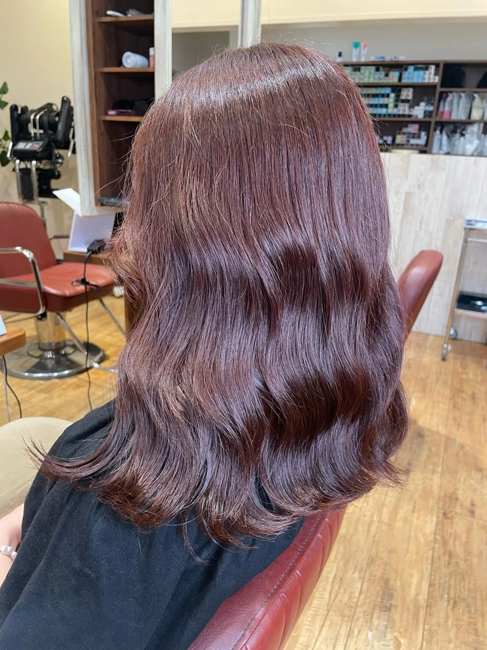 カラー ブリーチ ブリーチなしカラー オレンジ ピンクカラー MINDS LINO Reinaのヘアスタイル