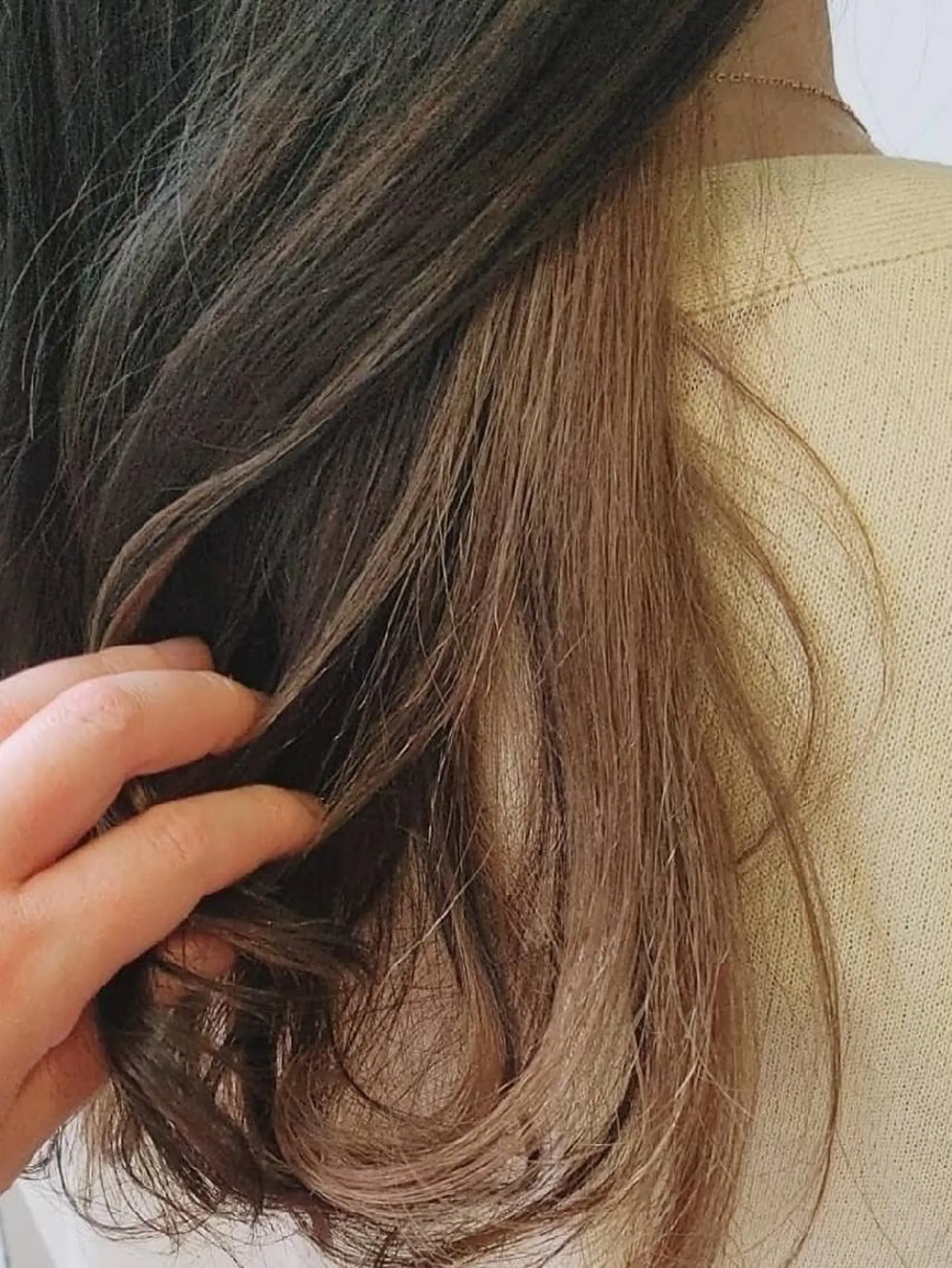 ロング カラー ブリーチ インナーカラー ブリーチなしカラー 髪質改善アンブリーチ 店長みやけななのヘアスタイル