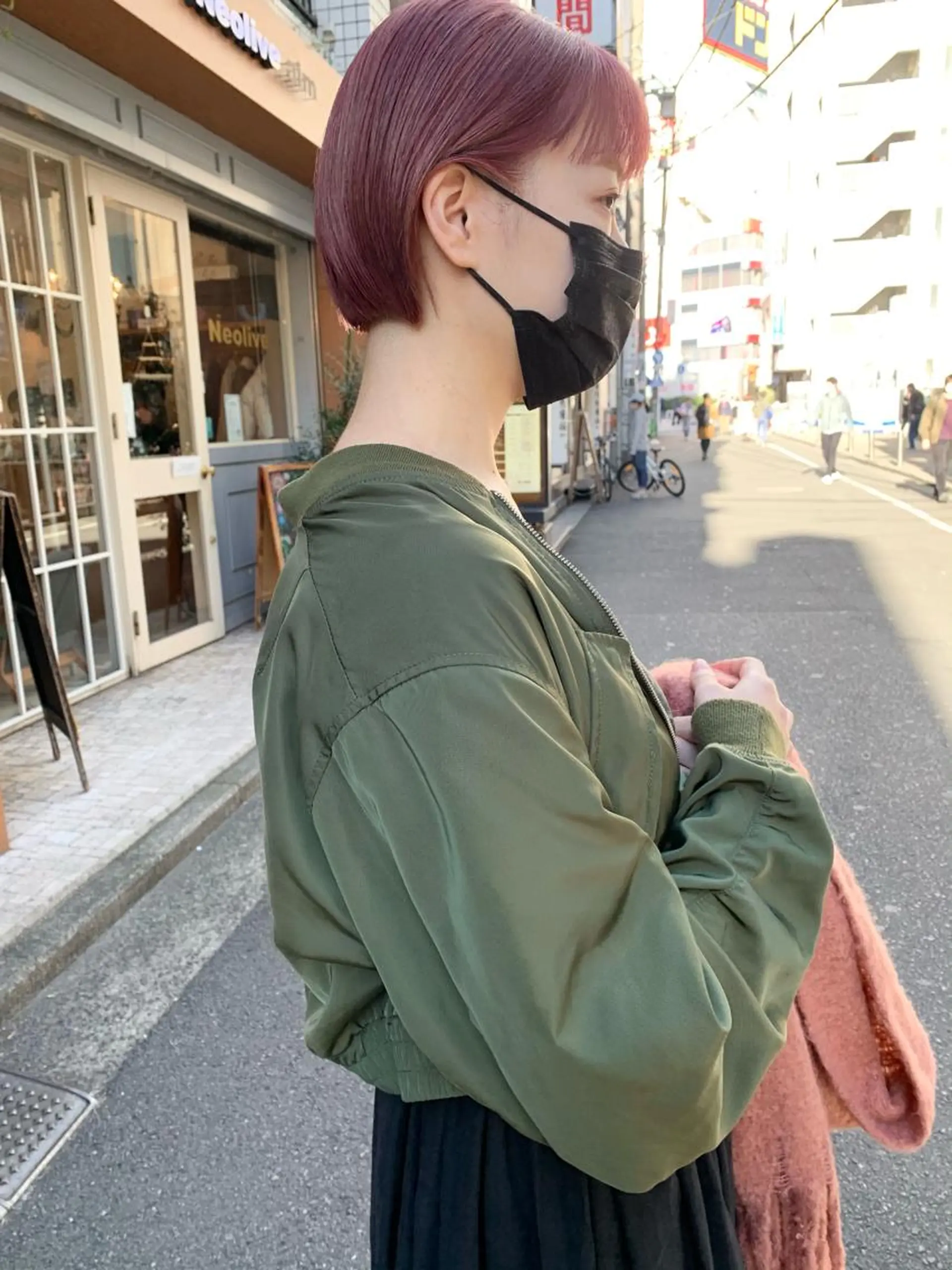 ショート カラー ヘアアレンジ ハイトーンカラー ピンクカラー ボブ 🌿ニュアンスパーマ /ショート淳平のヘアスタイル