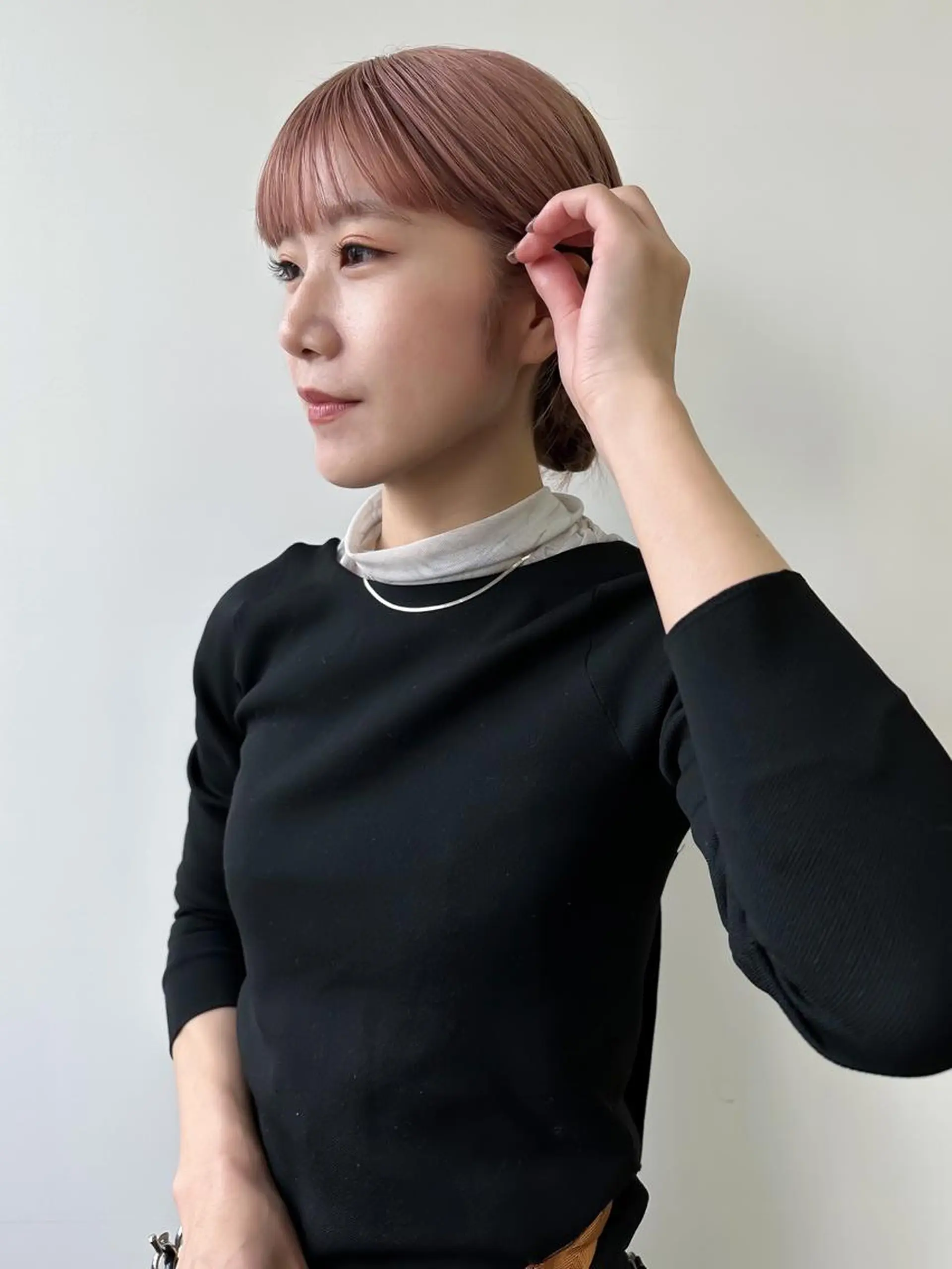 ミディアム カラー カット ヘアカラー 似合わせカット ケアパーマ喜来雅由のヘアスタイル