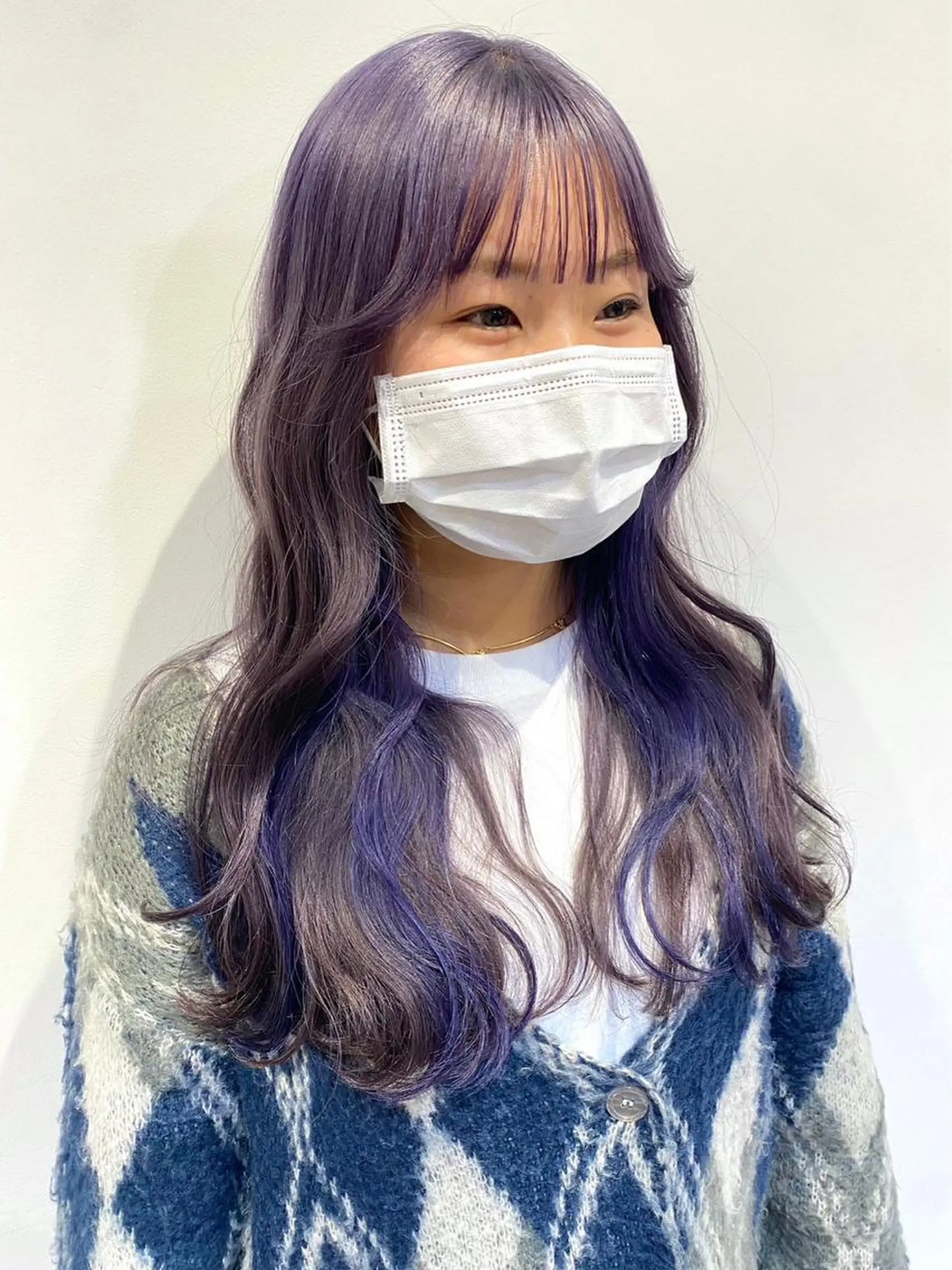 ロング カラー 🩶💜姫カット/ ゆずほのヘアスタイル