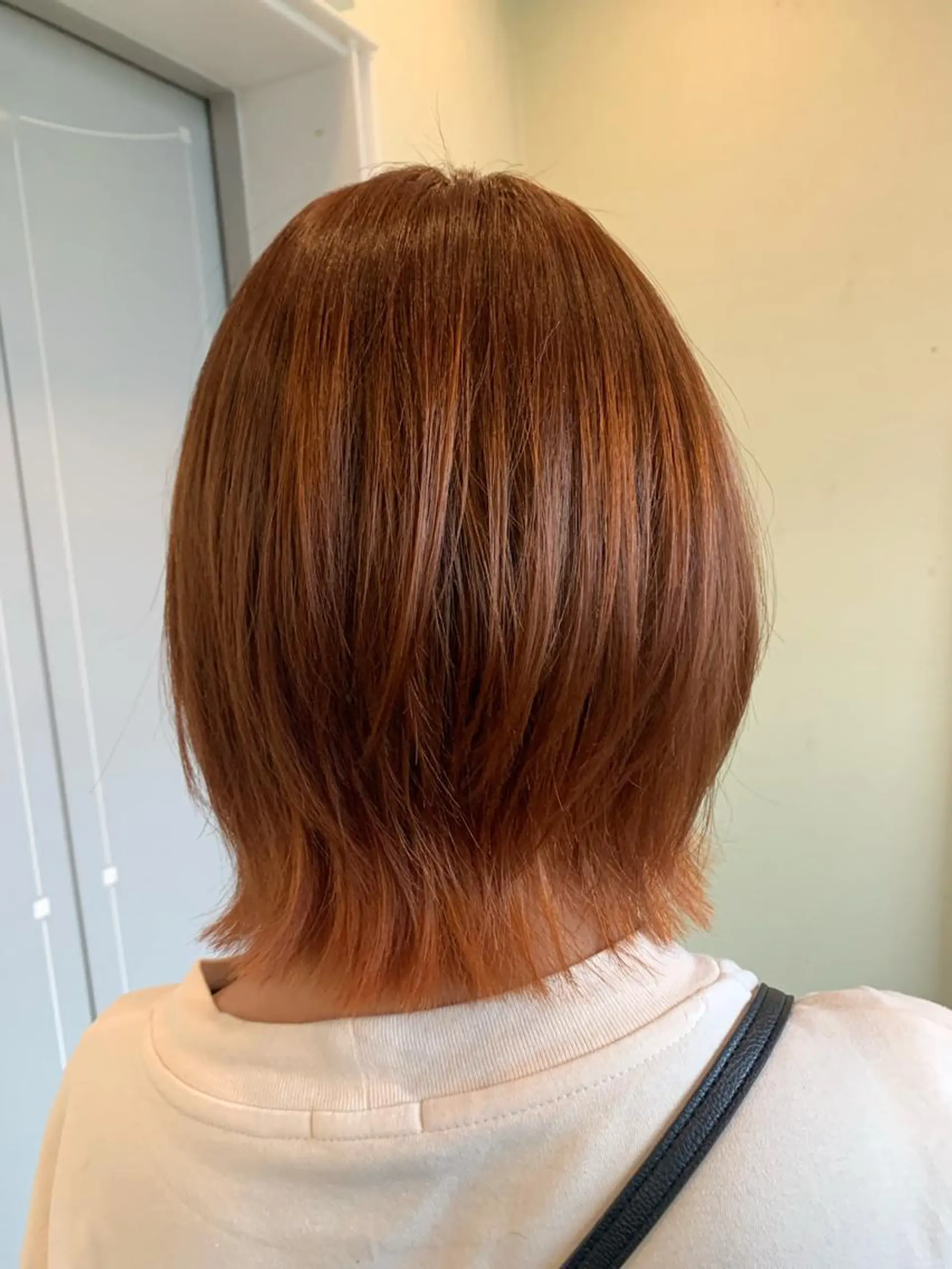 ショート カラー ブラウンカラー オレンジ オレンジブラウン yuri🌼 N°＋uta*天王寺のヘアスタイル