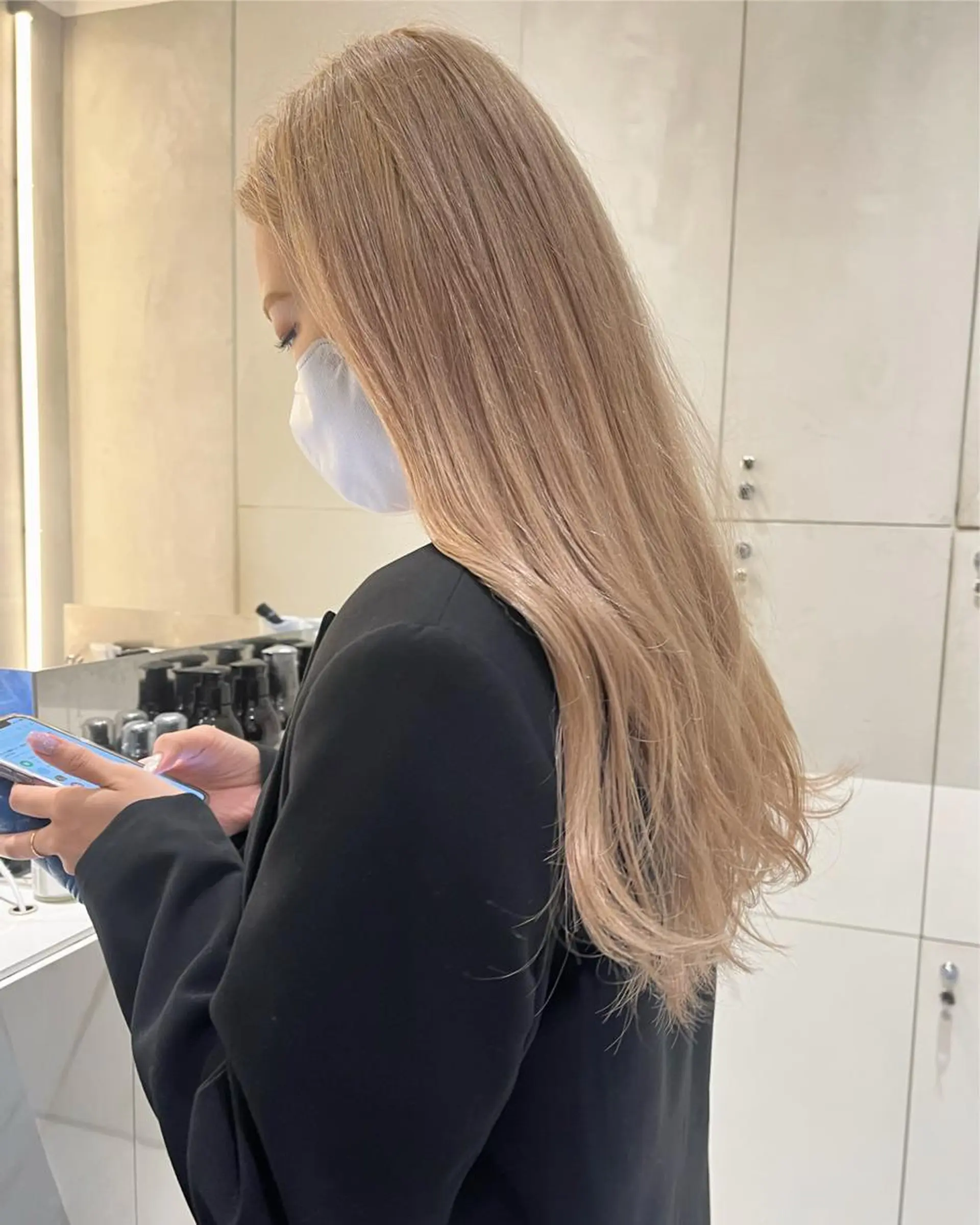 ロング カラー ヘアカラー トリートメント ヘアセット minami🪷 暖色カラーのヘアスタイル