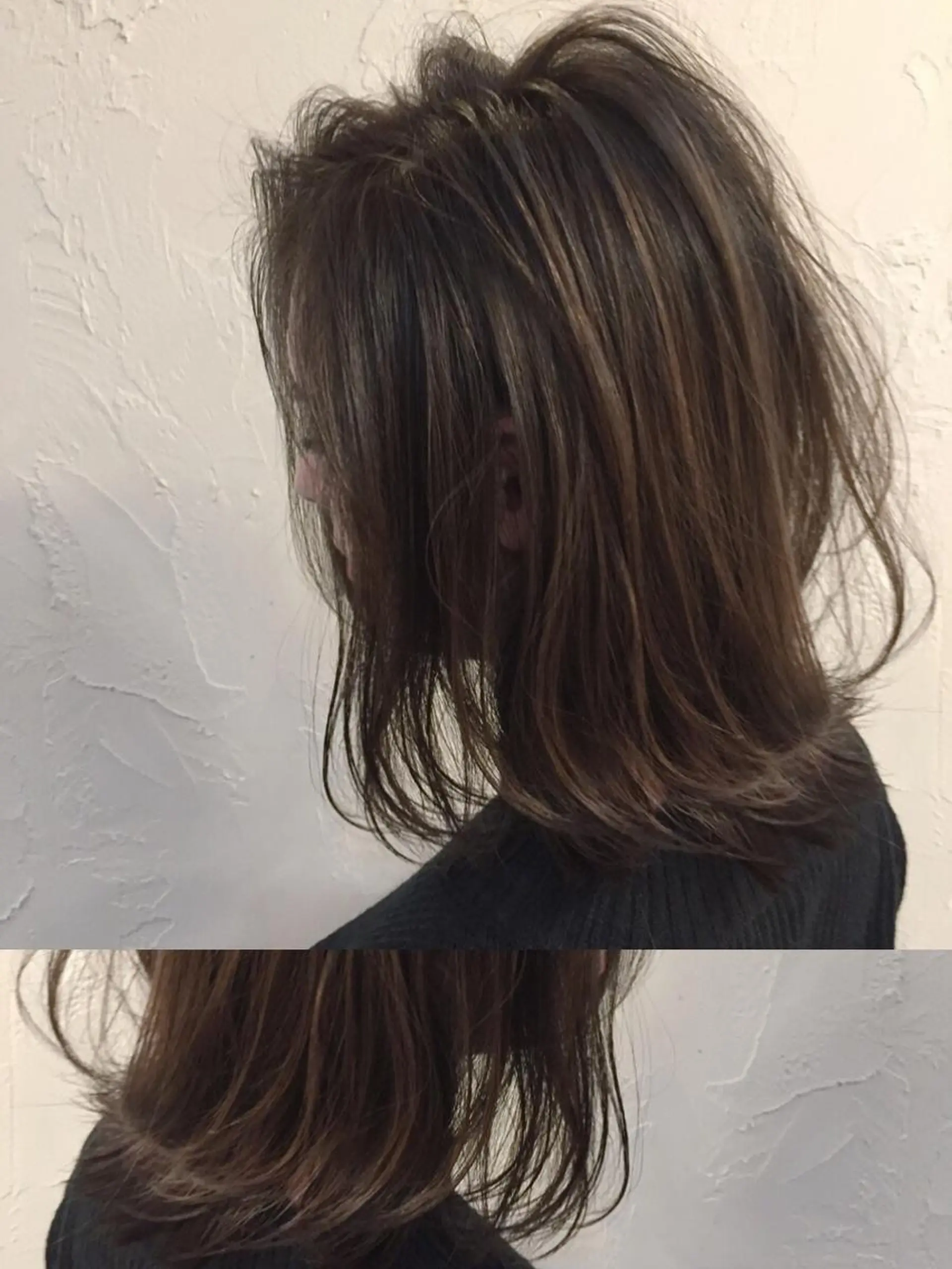 ミディアム カラー バレイヤージュ グラデーションカラー レイヤーカット カット ヘアカラー 韓国レイヤー外国人風 透明感カラー髪質改善のヘアスタイル