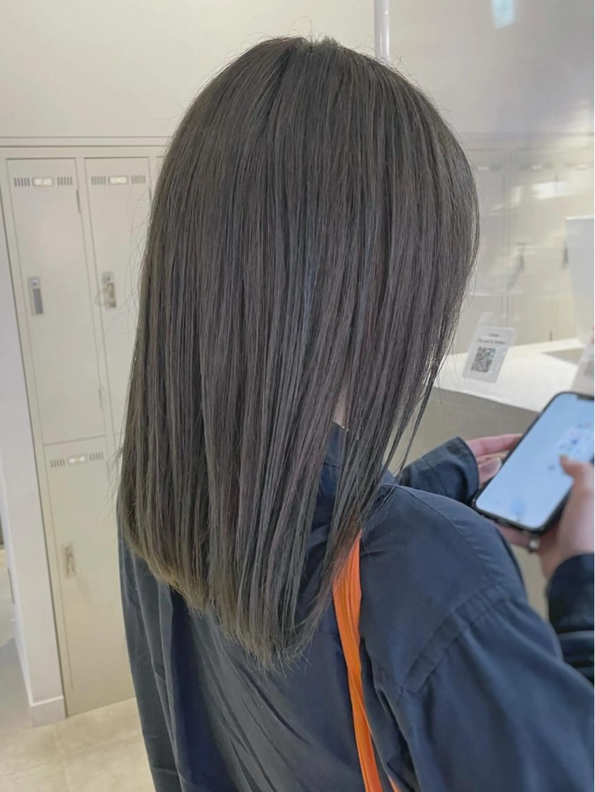ミディアム カラー グレージュ オリーブグレージュ オリーブグレー カット ヘアカラー トリートメント レイヤー/髪質改善カ ラ-🤍津田奈々美‎のヘアスタイル