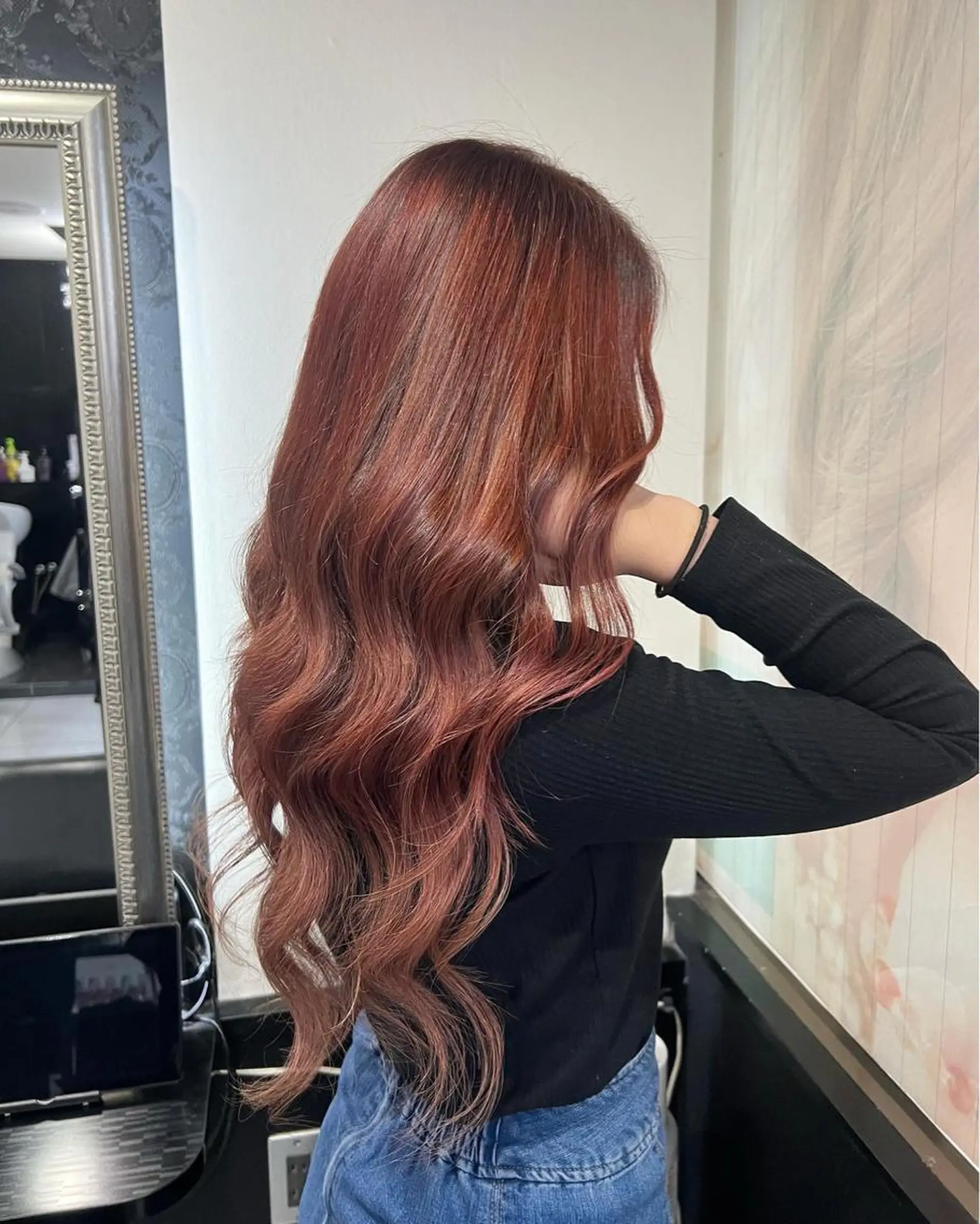 ロング プルエクステ ケアカラー エクステ トリートメント ヘアカラー トリートメント エクステ YUDU🍊 germe/ジェルムのヘアスタイル