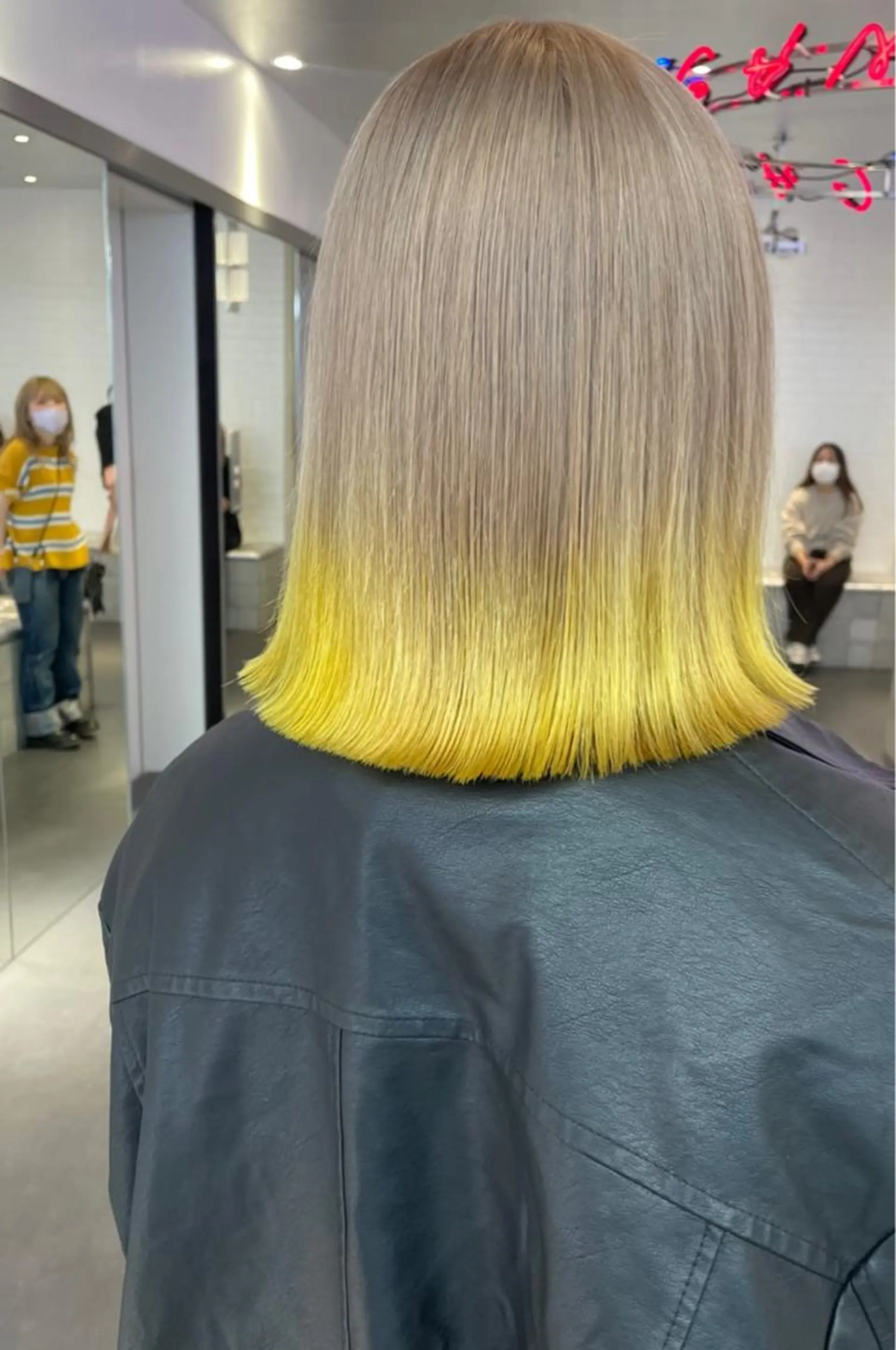 ミディアム カラー ヘアカラー トリートメント 🌈ベージュ艶髪🌈 ボブ/ユウトのヘアスタイル
