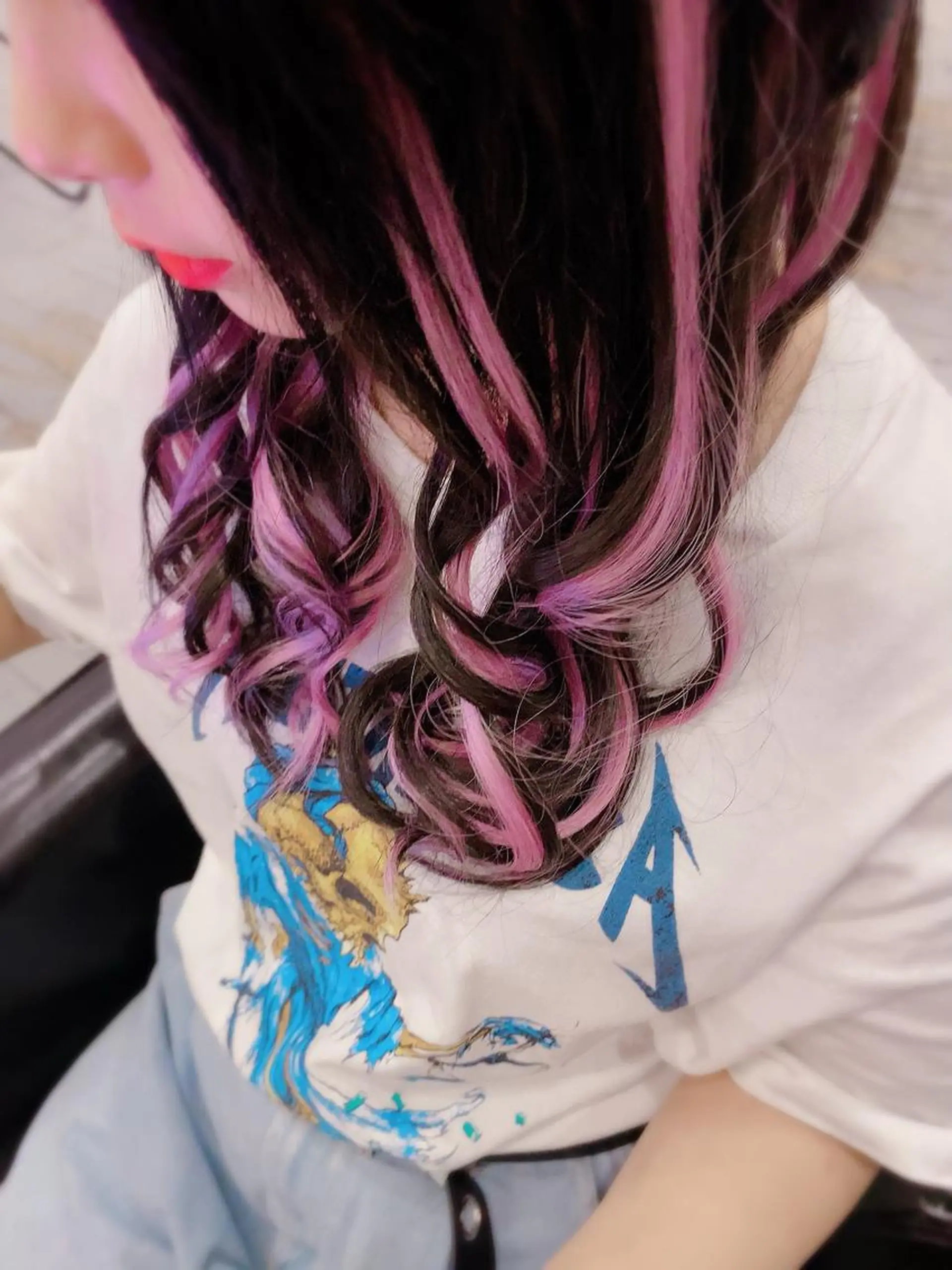 ロング カラー ケアブリーチ&シール エクステの店和田翔莉のヘアスタイル
