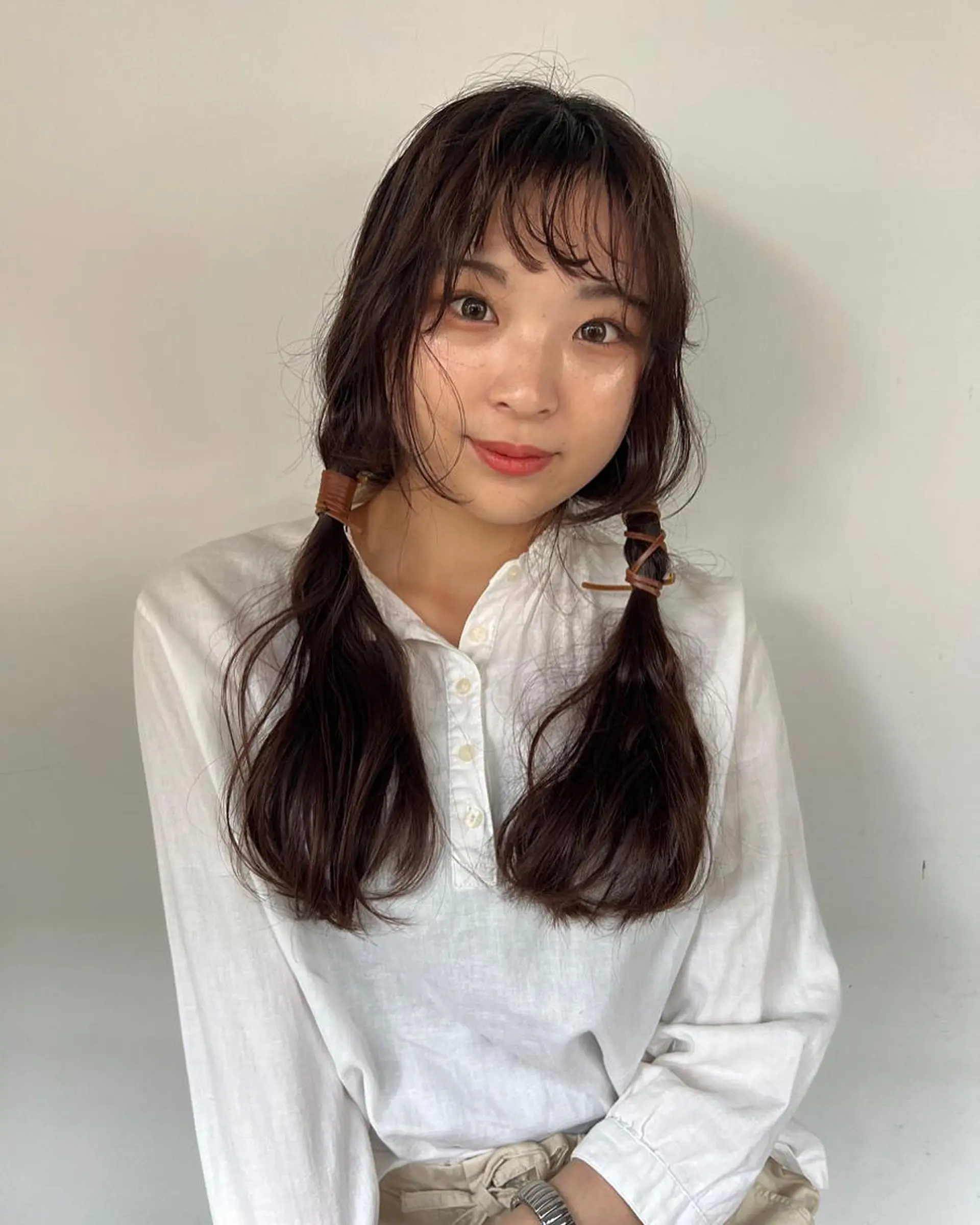 ロング カラー ヘアアレンジ レイヤー×初 パーマ|hinakoのヘアスタイル